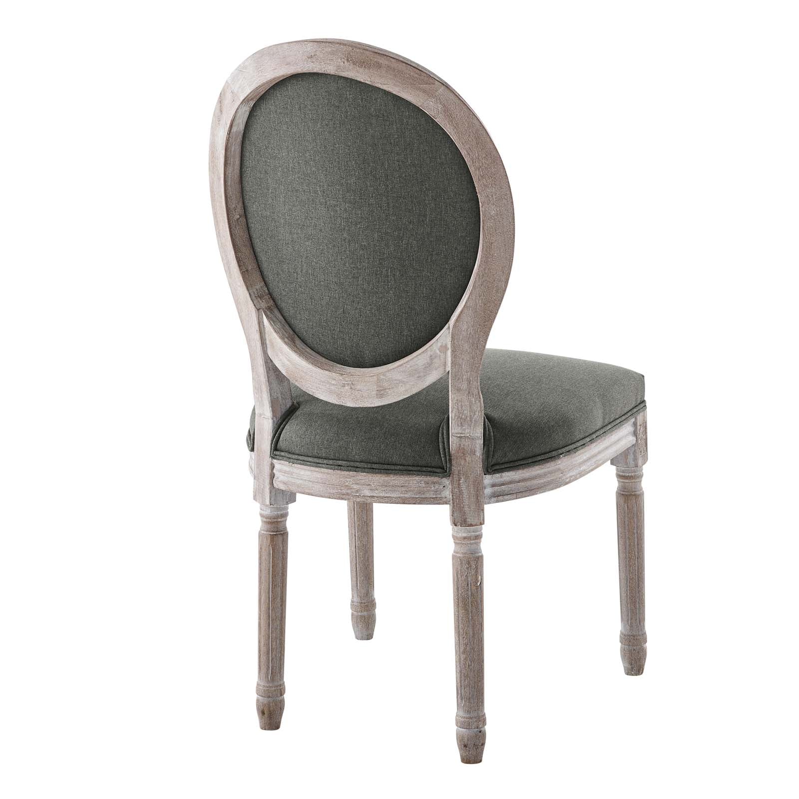 Modway Dining Chairs - Arise Vintage French Upholstered Fabric Dining Side Chair Natural Gray