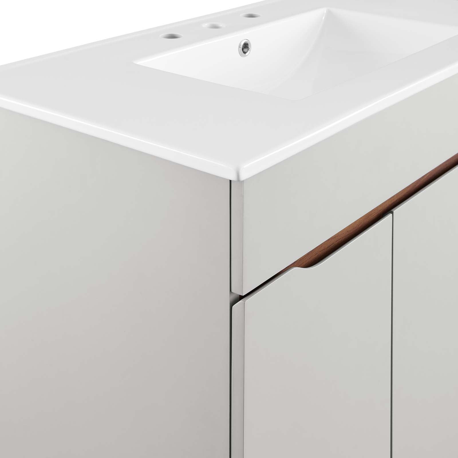 Modway Bathroom Vanity - Harvest 36" Bathroom Vanity Gray White