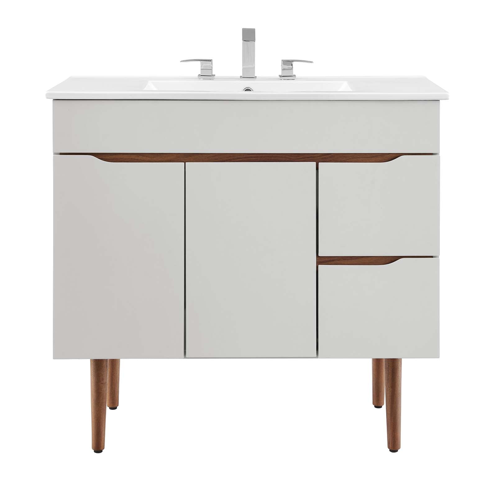 Modway Bathroom Vanity - Harvest 36" Bathroom Vanity Gray White