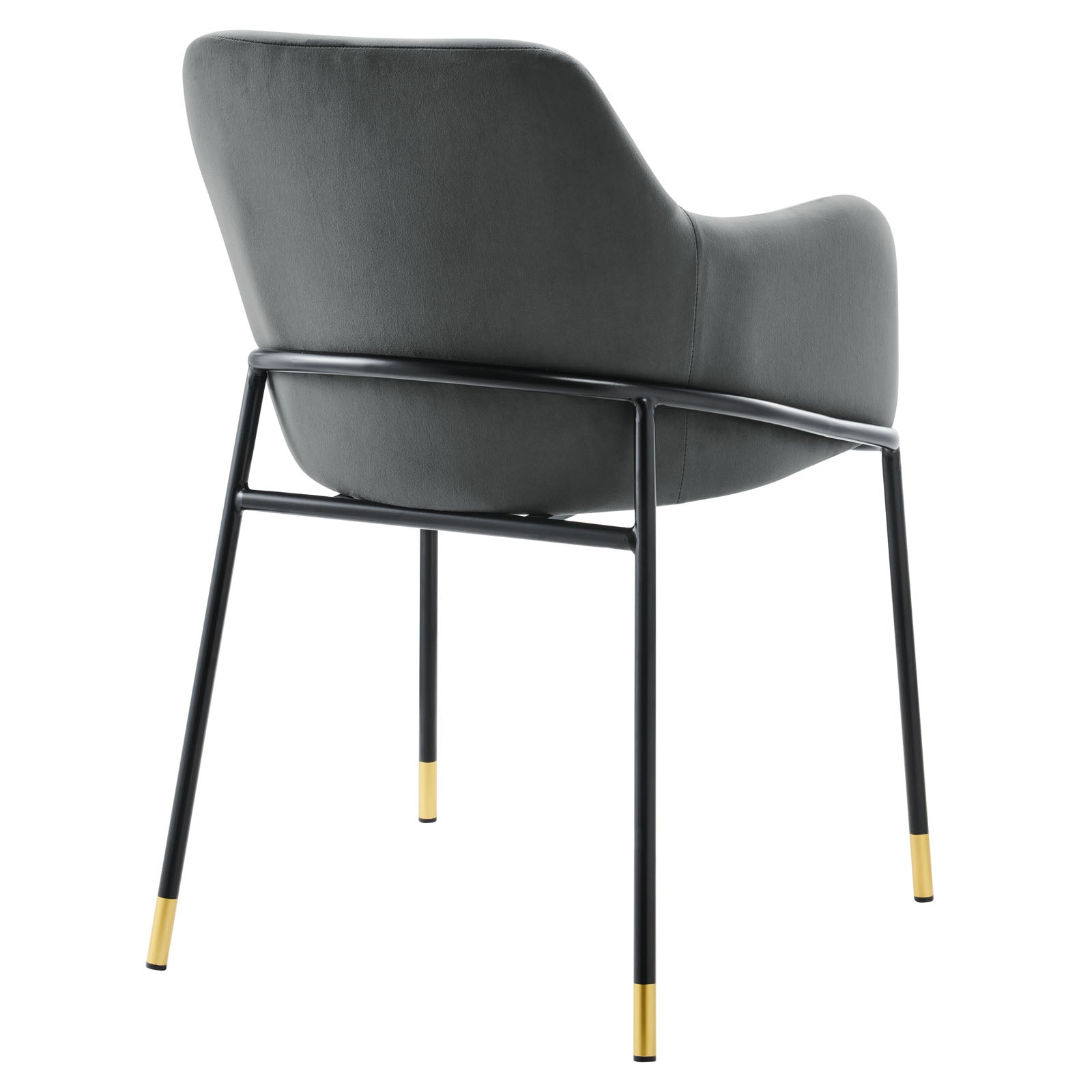 Modway Dining Chairs - Jovi Performance Velvet Dining Armchair Black Charcoal