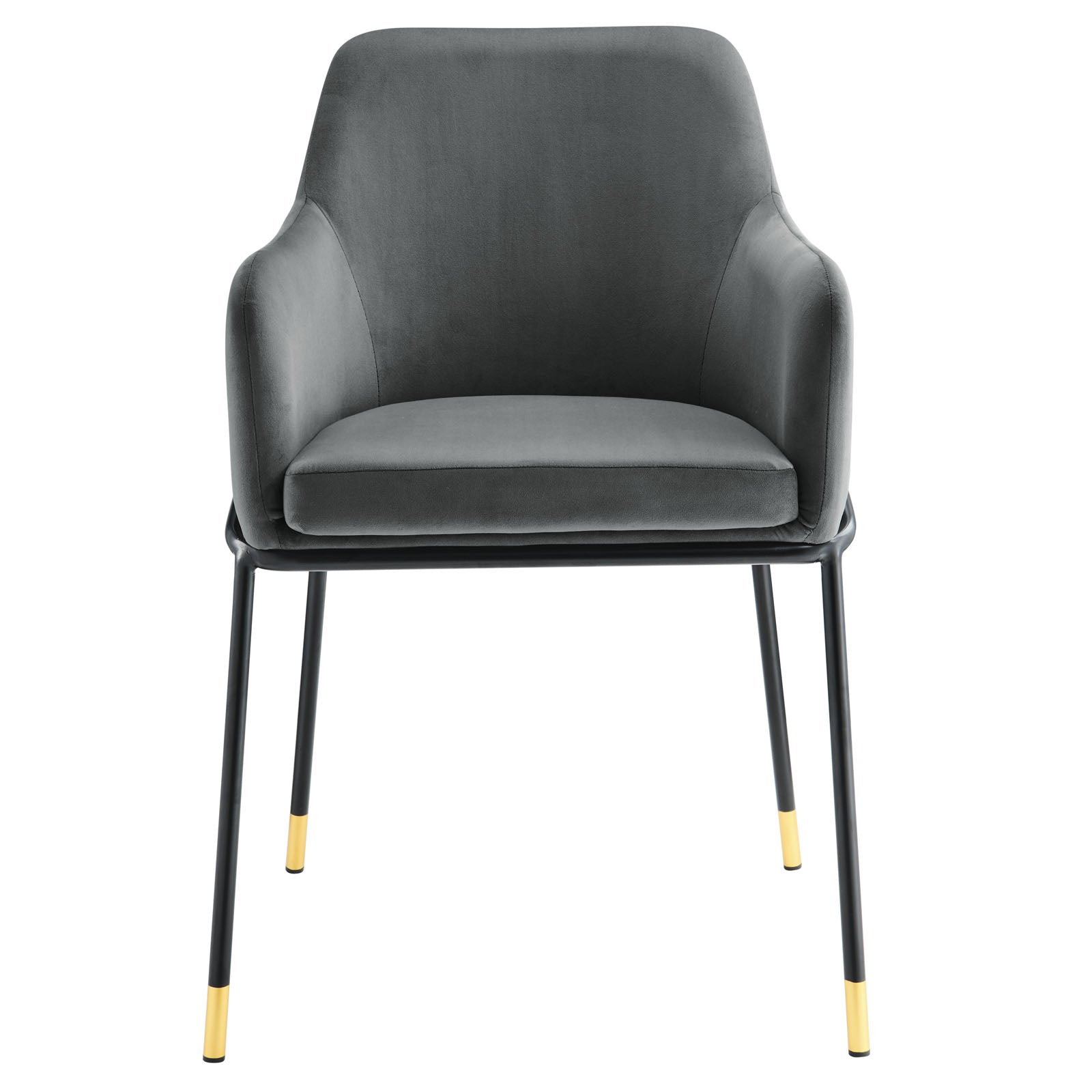 Modway Dining Chairs - Jovi Performance Velvet Dining Armchair Black Charcoal