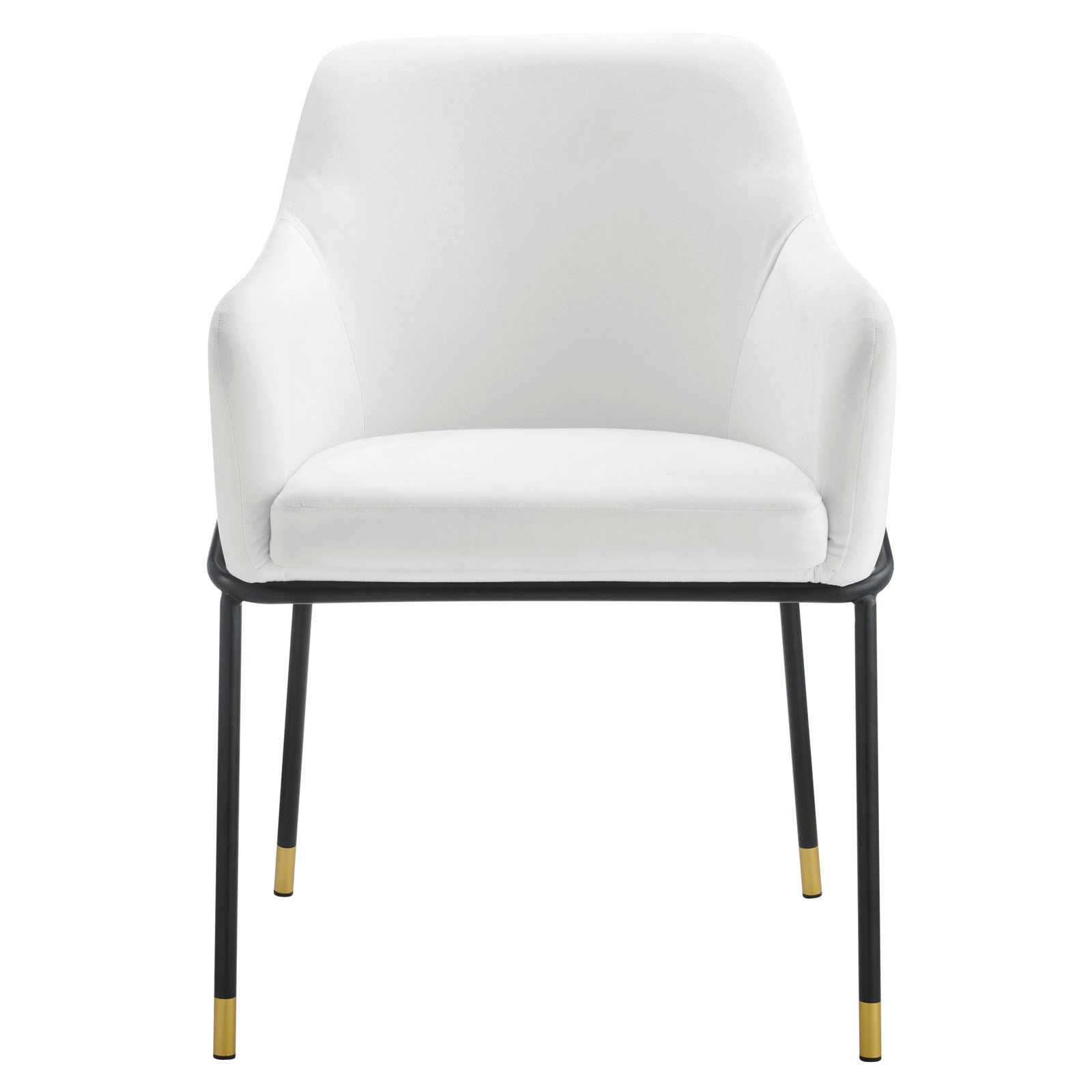 Modway Dining Chairs - Jovi Performance Velvet Dining Armchair Black White