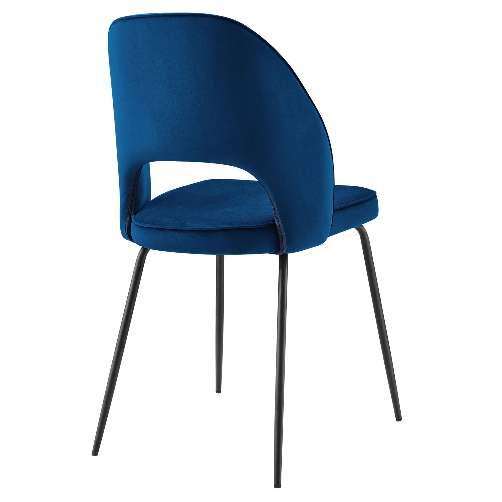 Modway Dining Chairs - Nico-Performance-Velvet-Dining-Chair-Set-of-2-Black-Navy