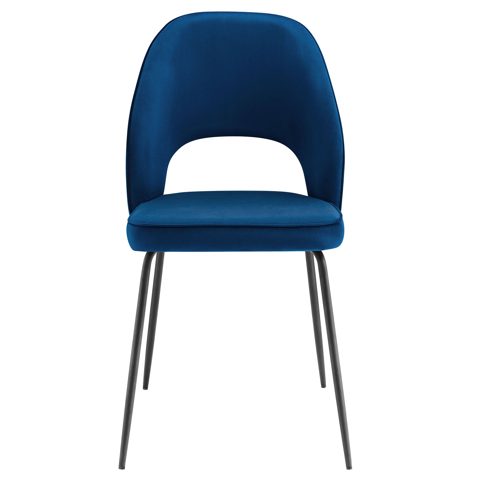 Modway Dining Chairs - Nico-Performance-Velvet-Dining-Chair-Set-of-2-Black-Navy