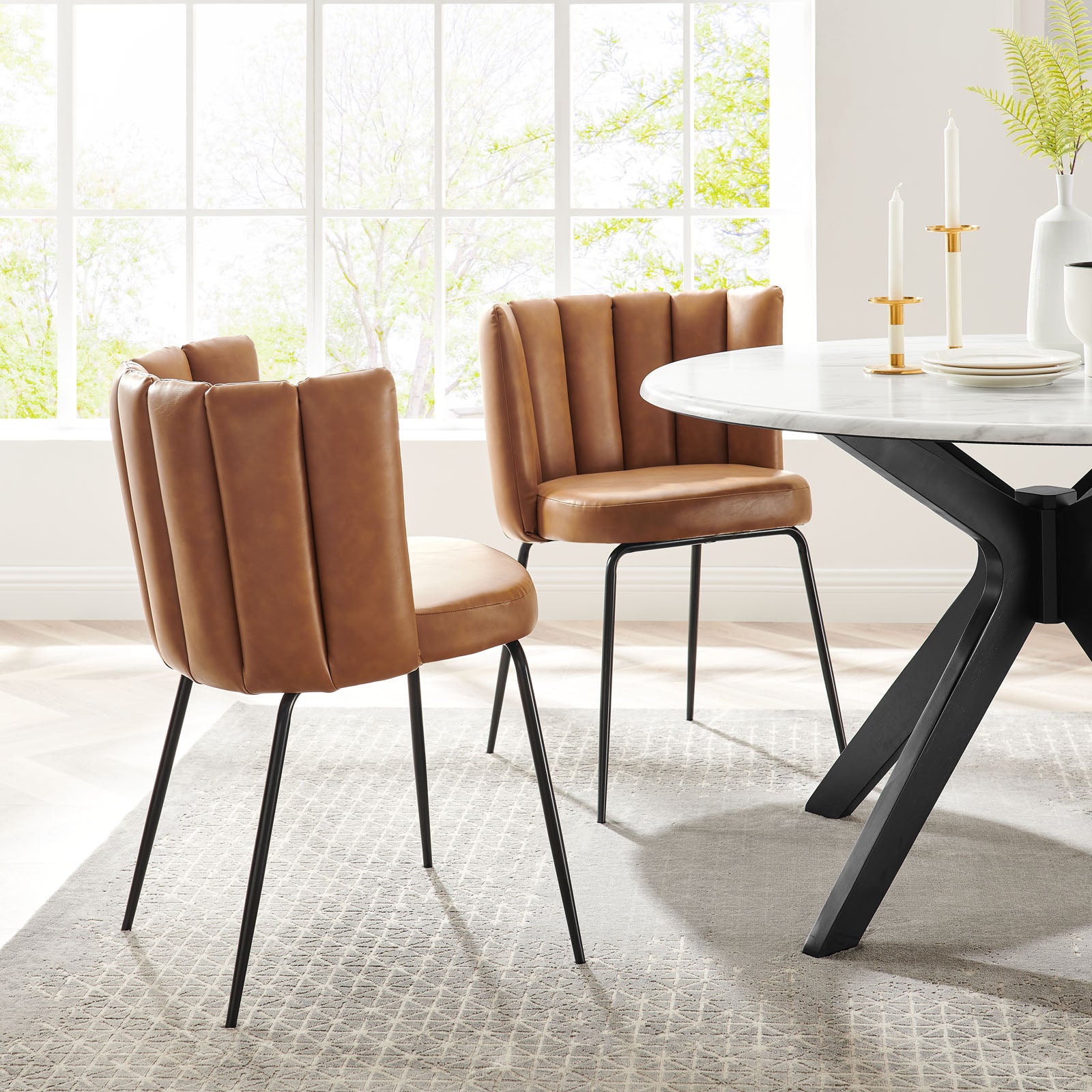 Virtue-Vegan-Leather-Dining-Chair-Set-of-2-Black-Tan