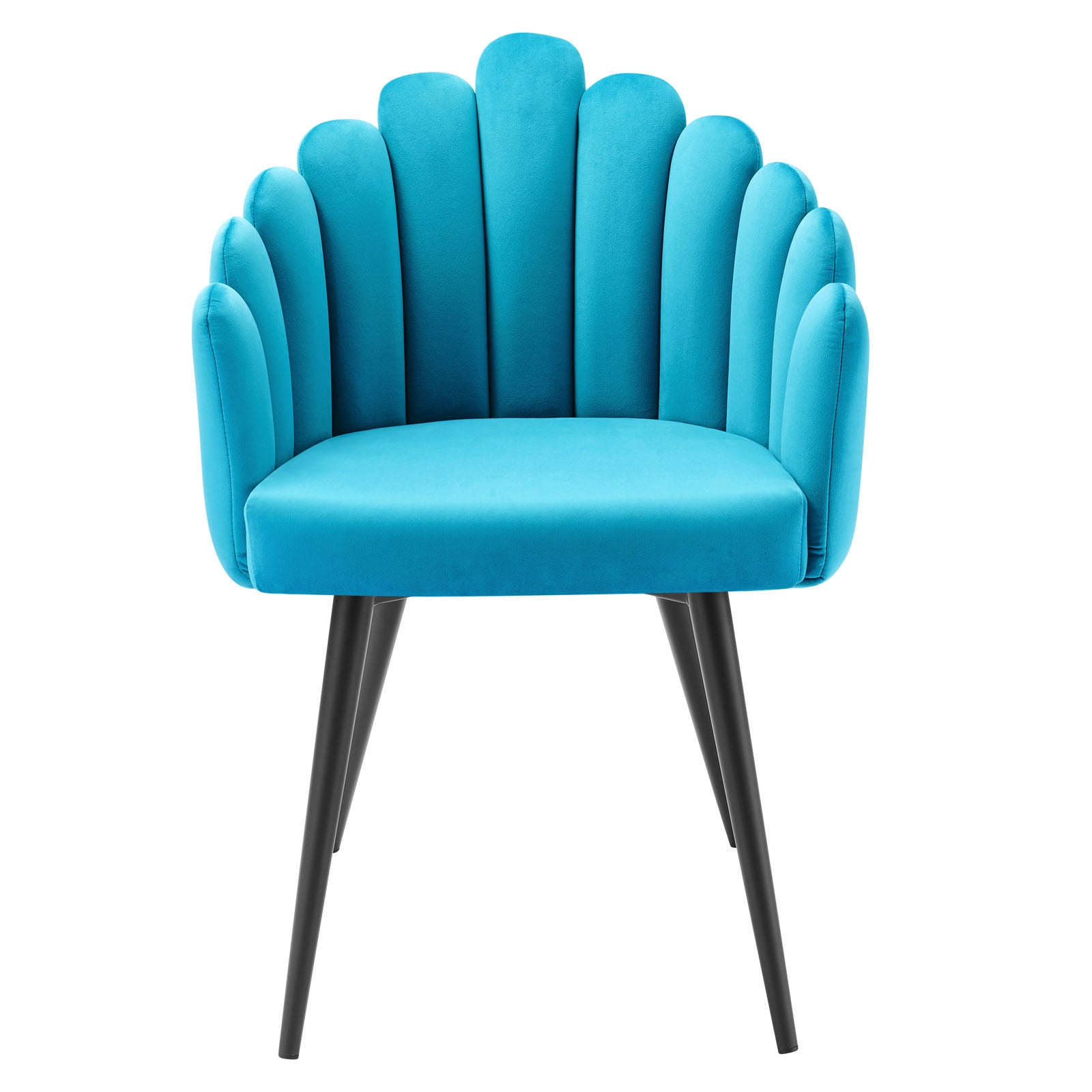 Modway Dining Chairs - Vanguard Performance Velvet Dining Chair Black Blue