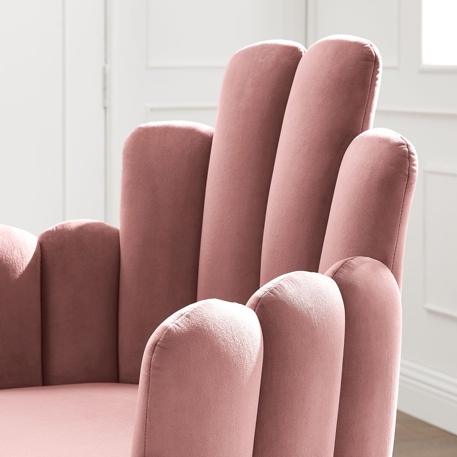 Modway Dining Chairs - Viceroy Performance Velvet Dining Chair Set of 2 Gold Dusty Rose