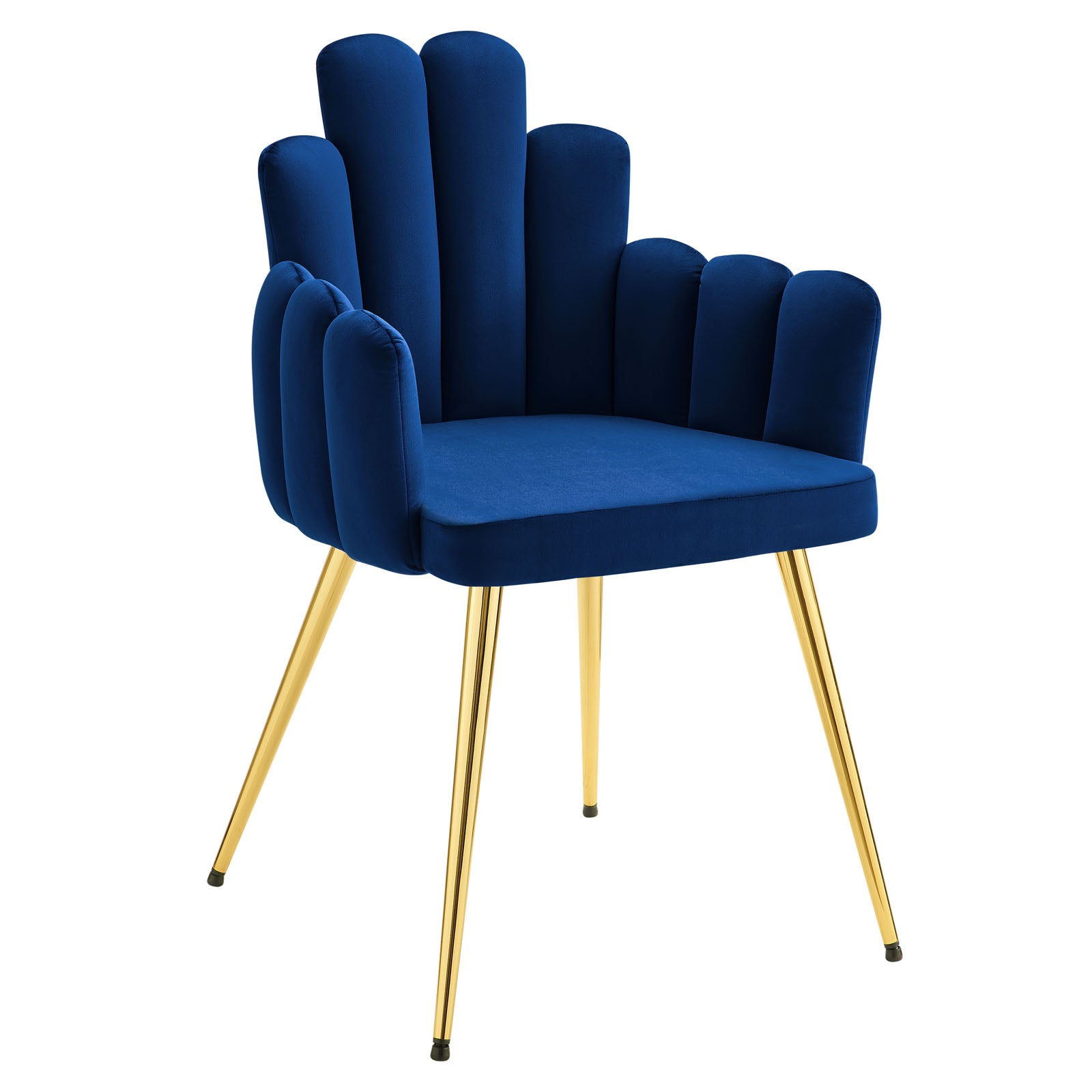 Modway Dining Chairs - Viceroy Performance Velvet Dining Chair Set of 2 Gold Navy