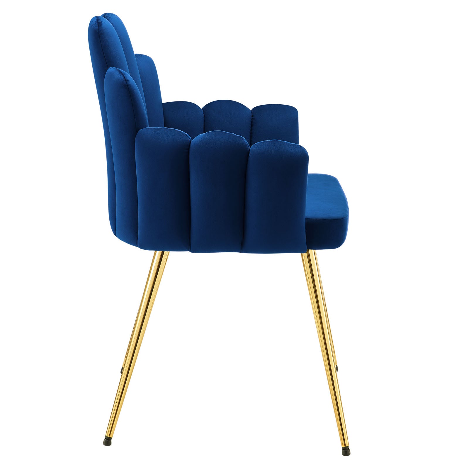 Modway Dining Chairs - Viceroy Performance Velvet Dining Chair Set of 2 Gold Navy