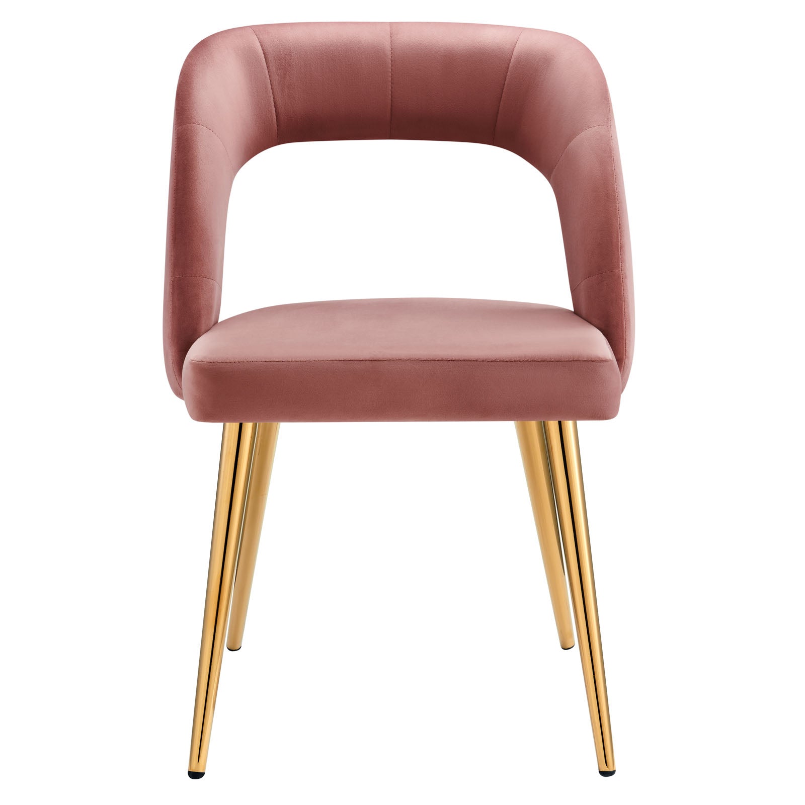 Modway Dining Chairs - Marciano Performance Velvet Dining Chair Gold Dusty Rose