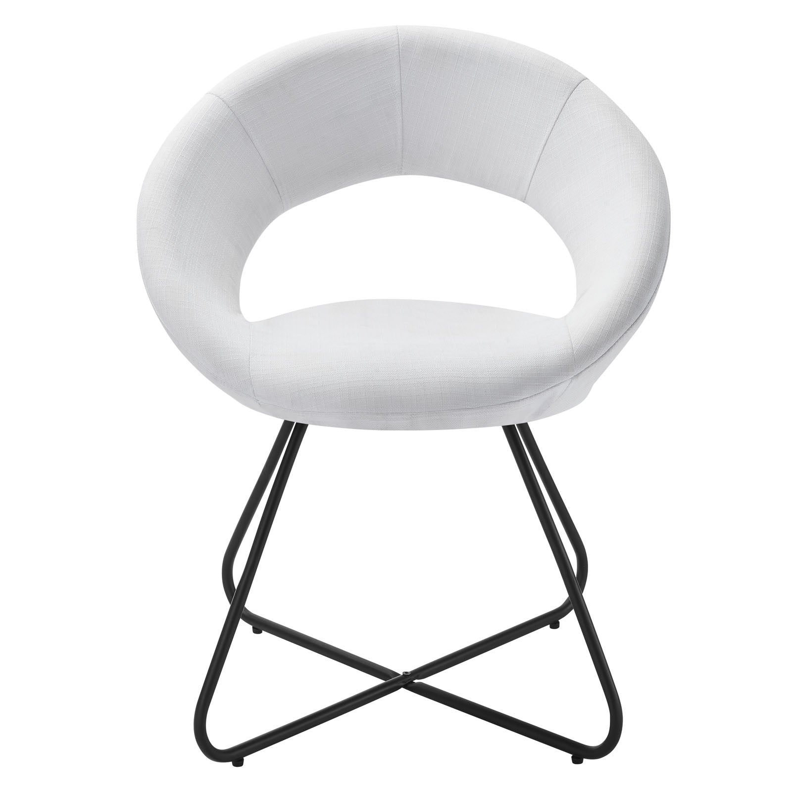 Modway Dining Chairs - Nouvelle Upholstered Fabric Dining Chair Set of 2 Black White