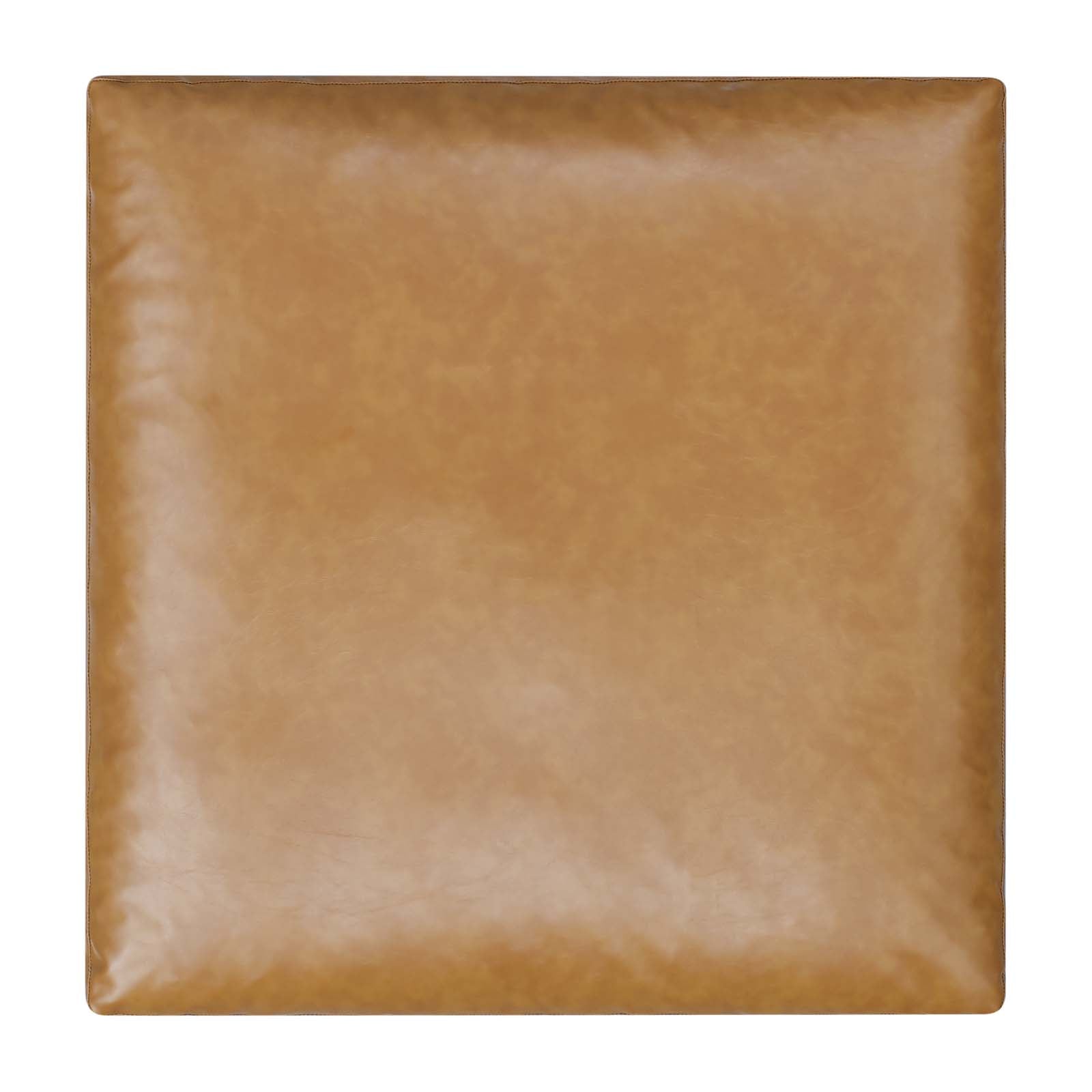 Modway Ottomans & Stools - Commix Down Filled Overstuffed Vegan Leather Ottoman Tan
