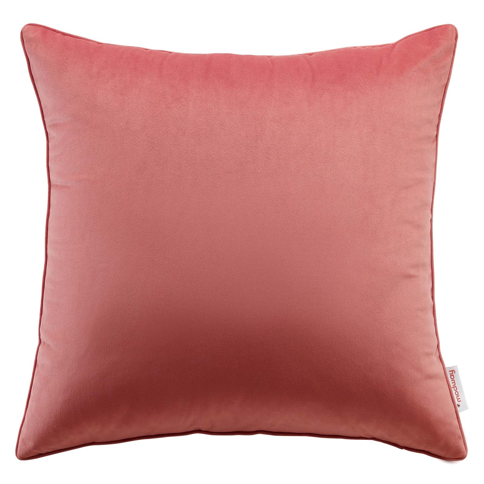 Modway Pillows & Throws - Enhance 20" Performance Velvet Throw Pillow Blossom