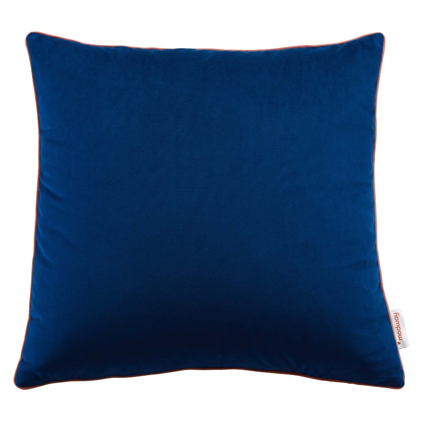 Modway Pillows & Throws - Accentuate 20" Performance Velvet Throw Pillow Navy Blossom