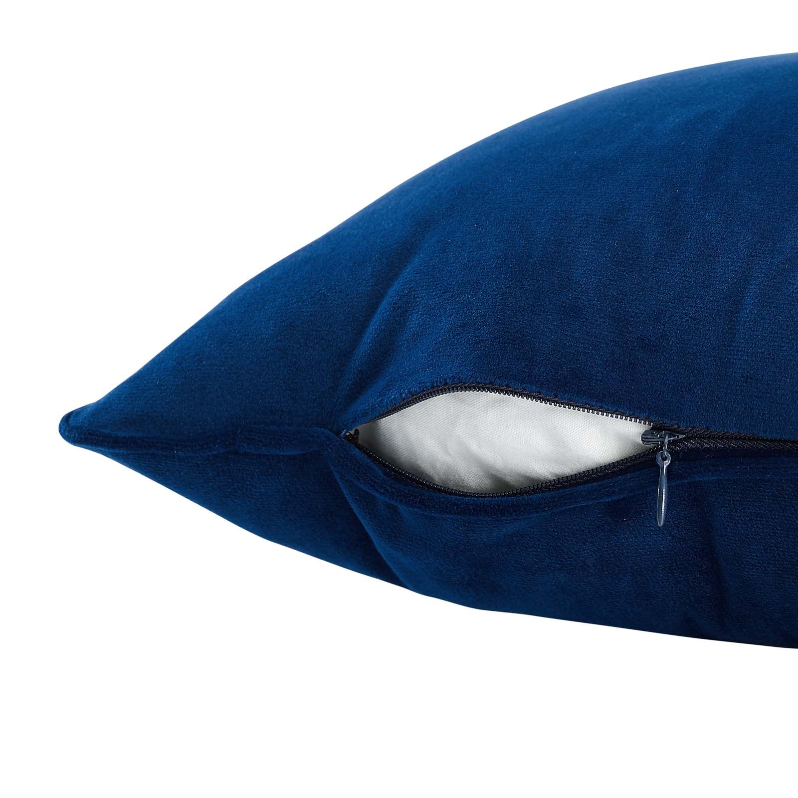 Modway Pillows & Throws - Enhance 24" Performance Velvet Throw Pillow Navy
