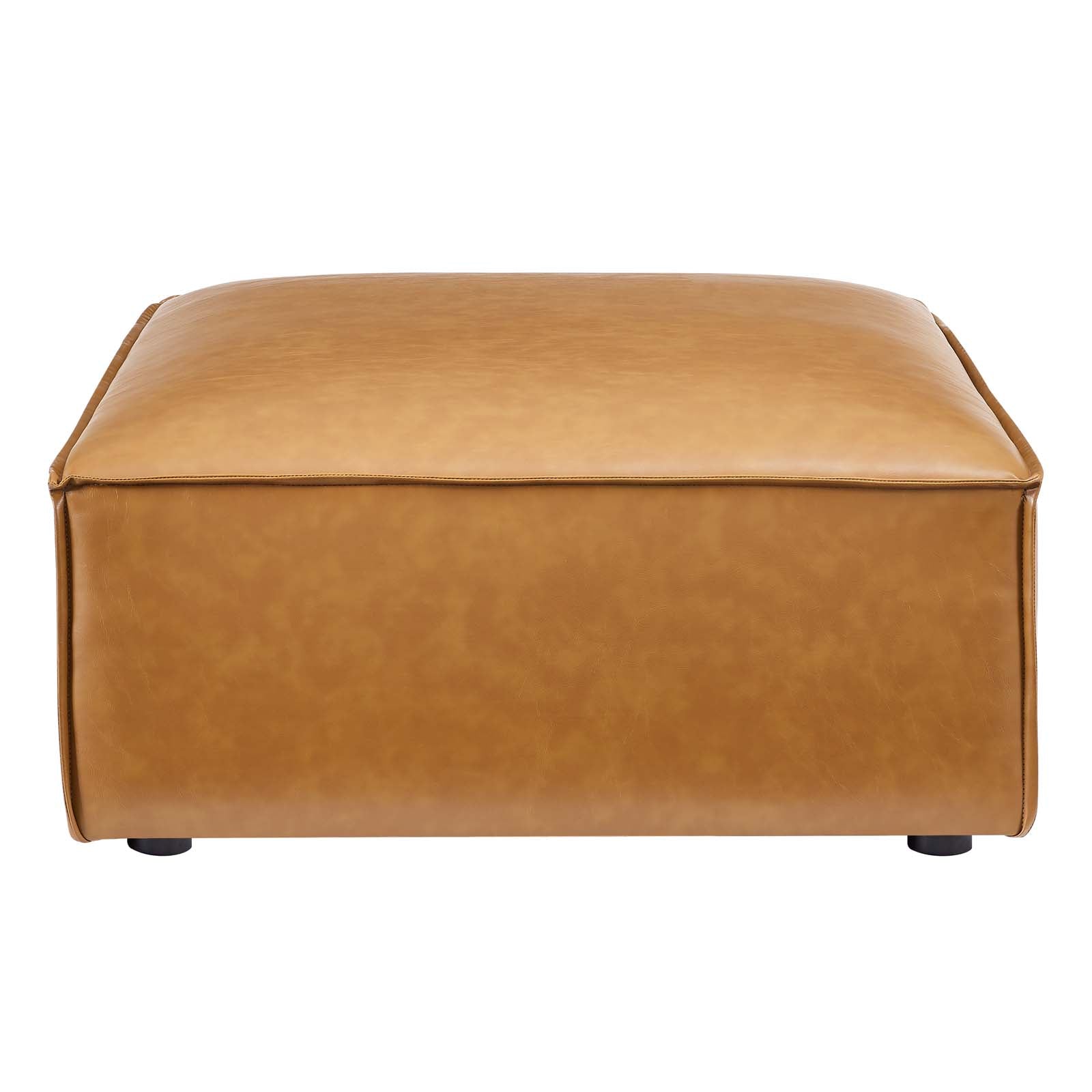 Modway Sectional Sofas - Restore 7-Piece Vegan Leather Sectional Sofa Tan