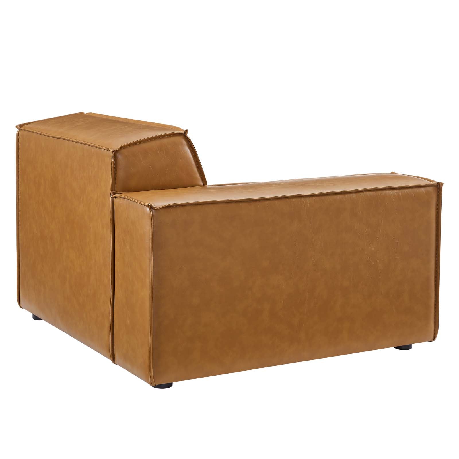 Modway Sectional Sofas - Restore 8-Piece Vegan Leather Sectional Sofa Tan