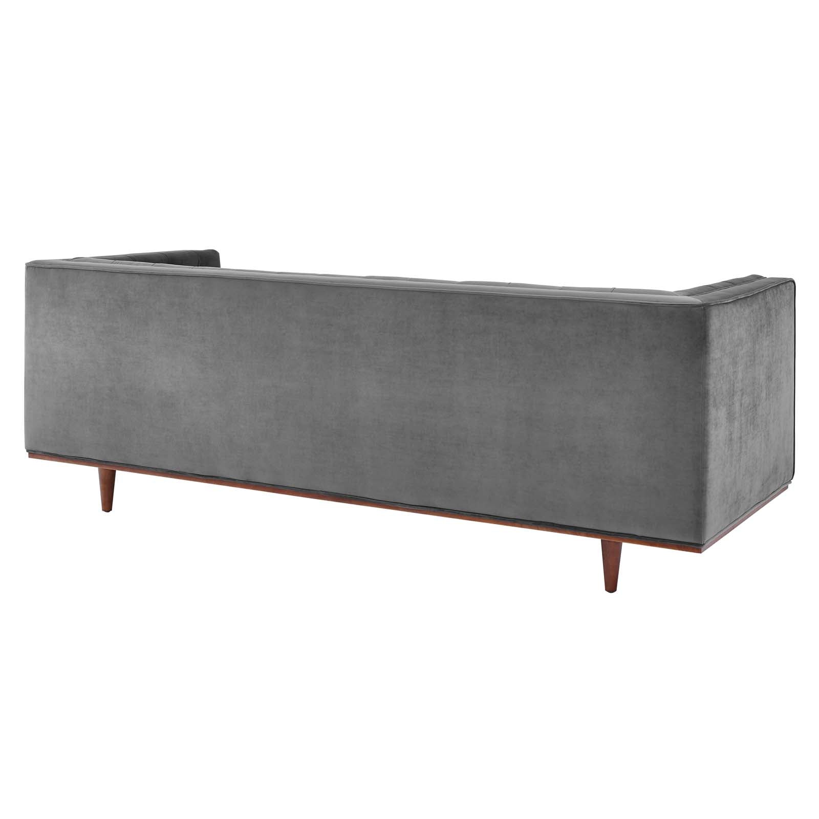 Modway Sofas & Couches - Elation Tufted Performance Velvet Sofa Gray