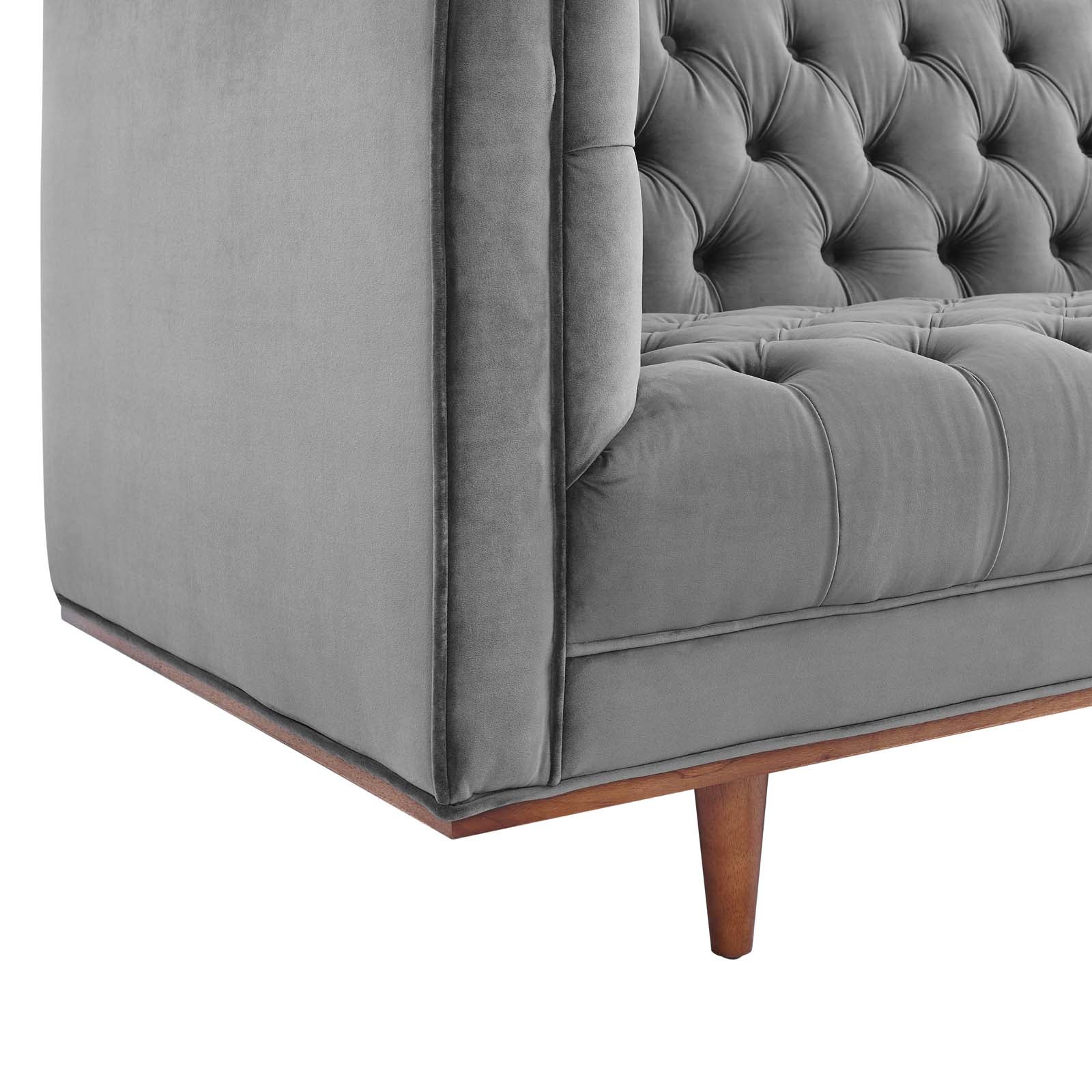Modway Sofas & Couches - Elation Tufted Performance Velvet Sofa Gray