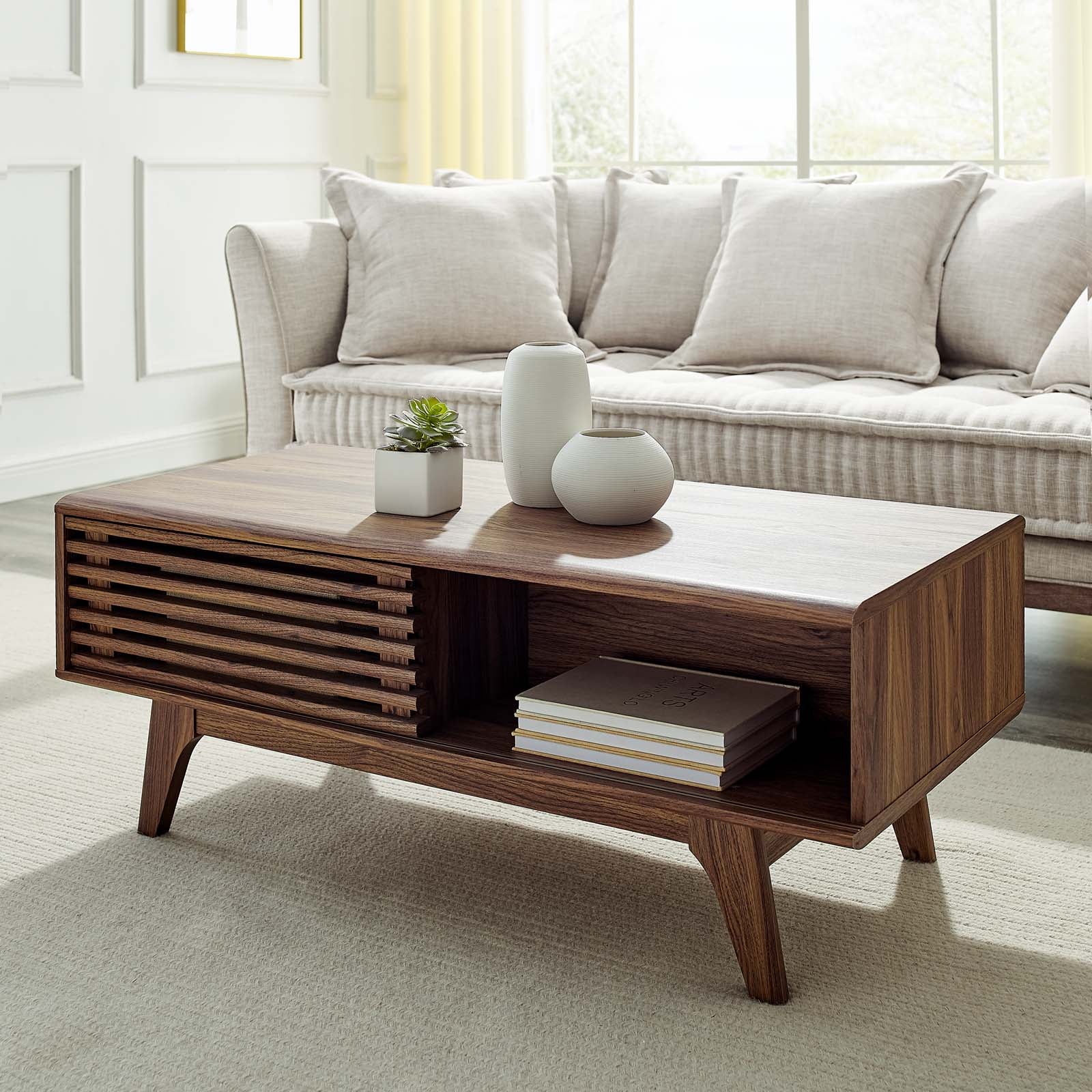 Modway Coffee Tables - Render Coffee Table Walnut