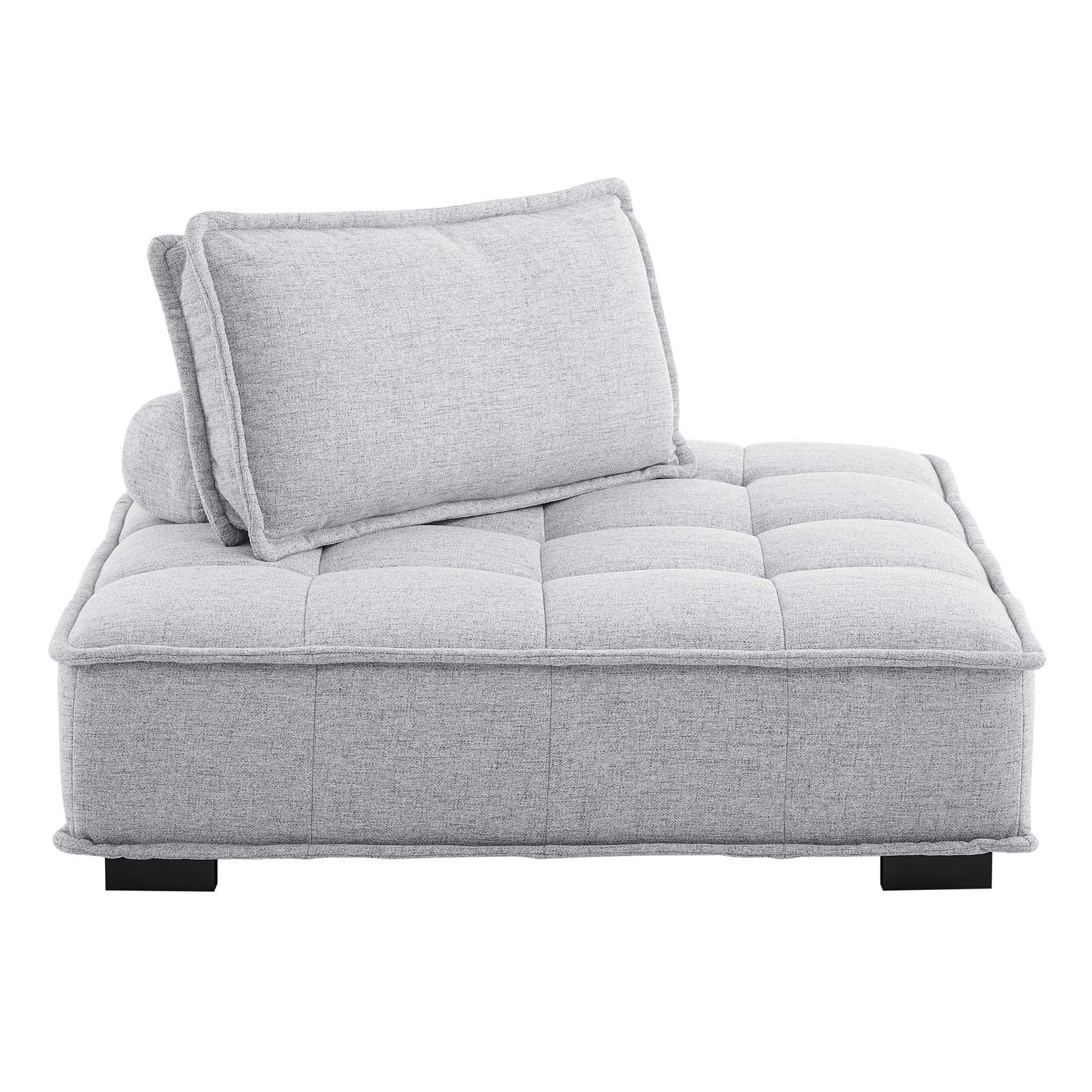 Modway Sleepers & Futons - Saunter Tufted Fabric Armless Chair Light Gray