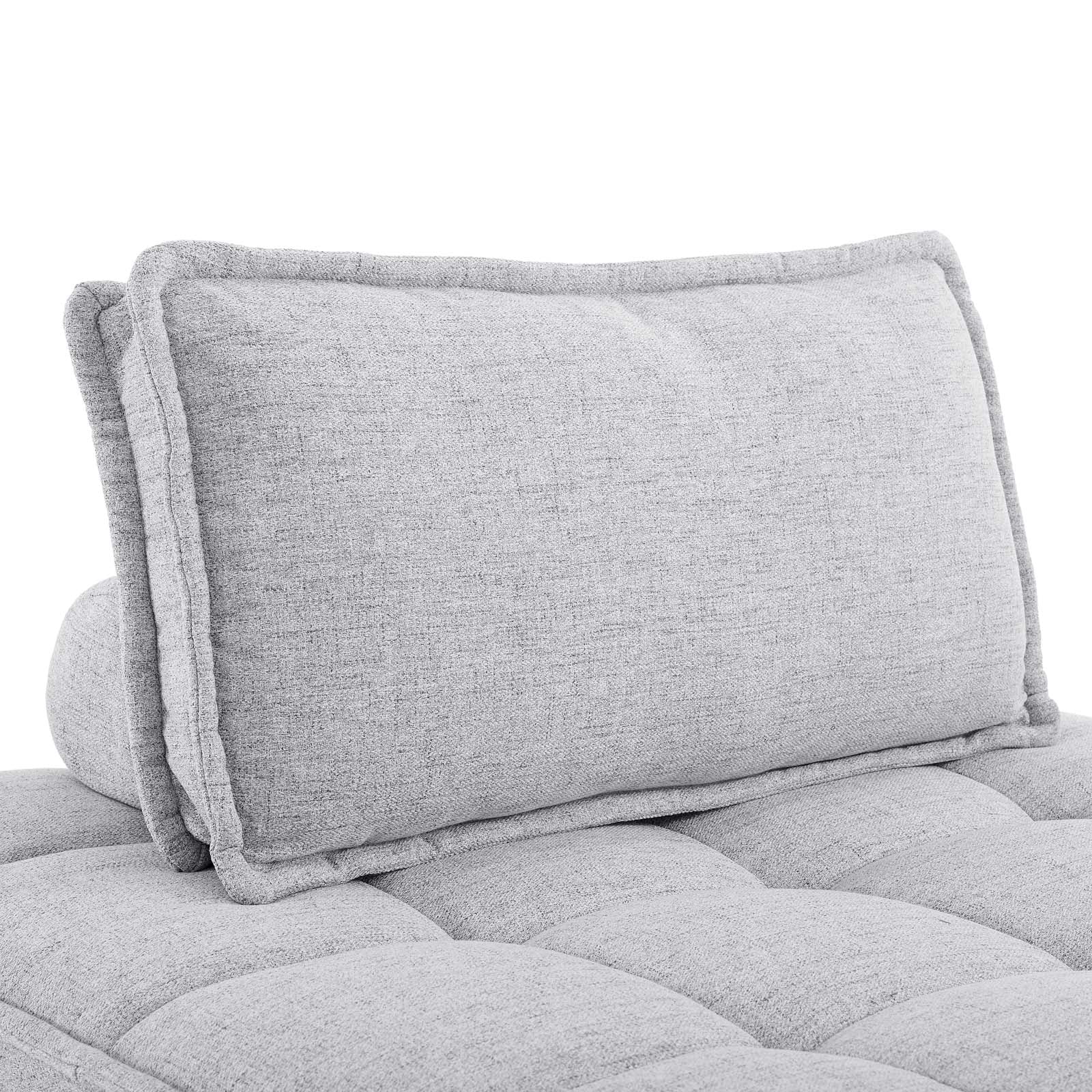 Modway Sleepers & Futons - Saunter Tufted Fabric Armless Chair Light Gray