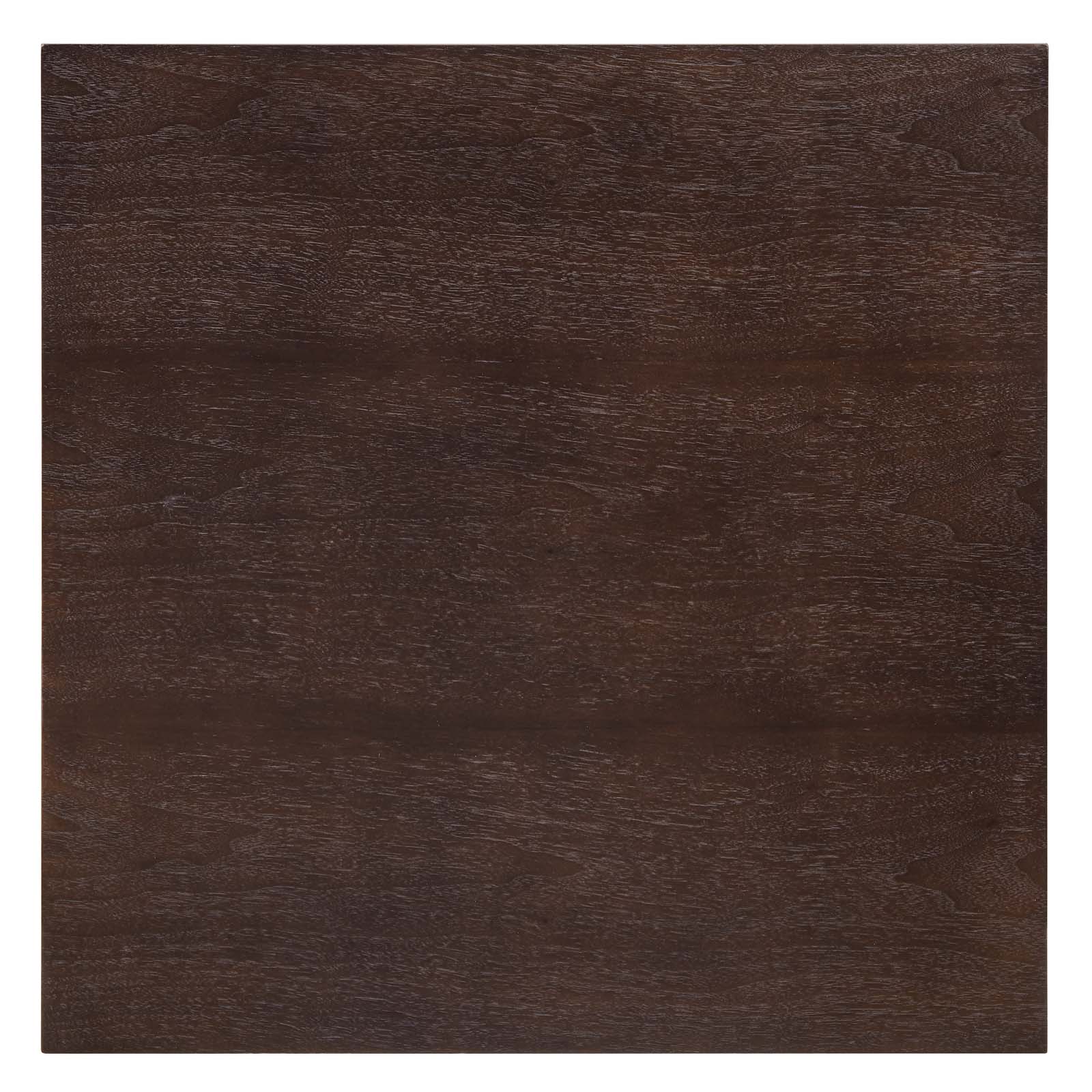 Modway Dining Tables - Verne 24" Square Dining Table Gold Cherry Walnut
