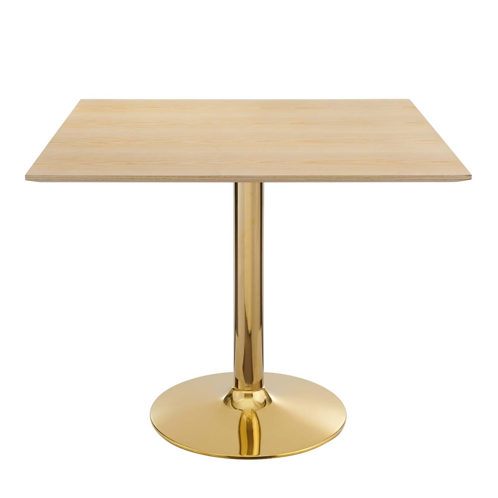 Modway Dining Tables - Verne-35"-Square-Dining-Table-Gold-Natural
