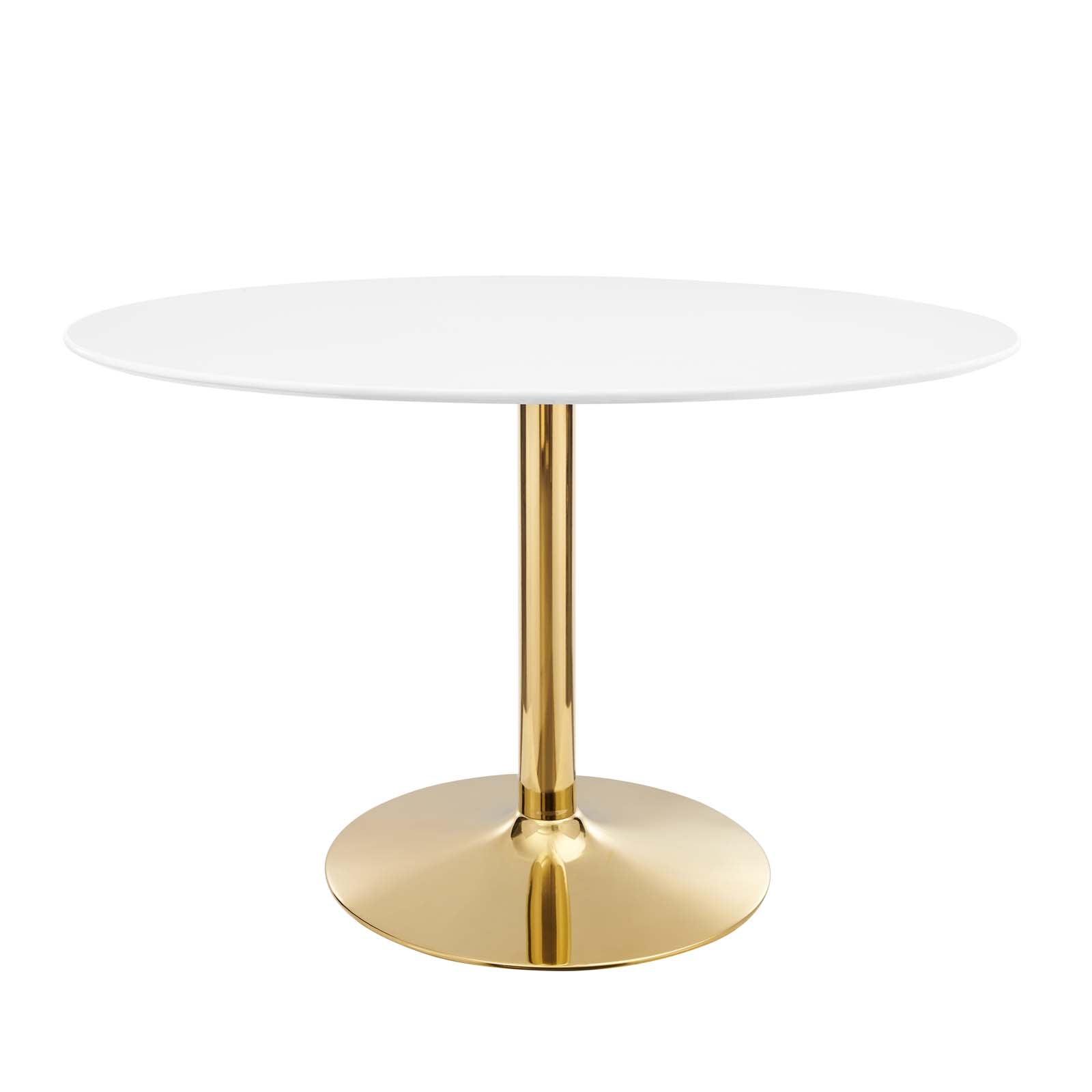 Modway Dining Tables - Verne 48" Oval Dining Table Gold White