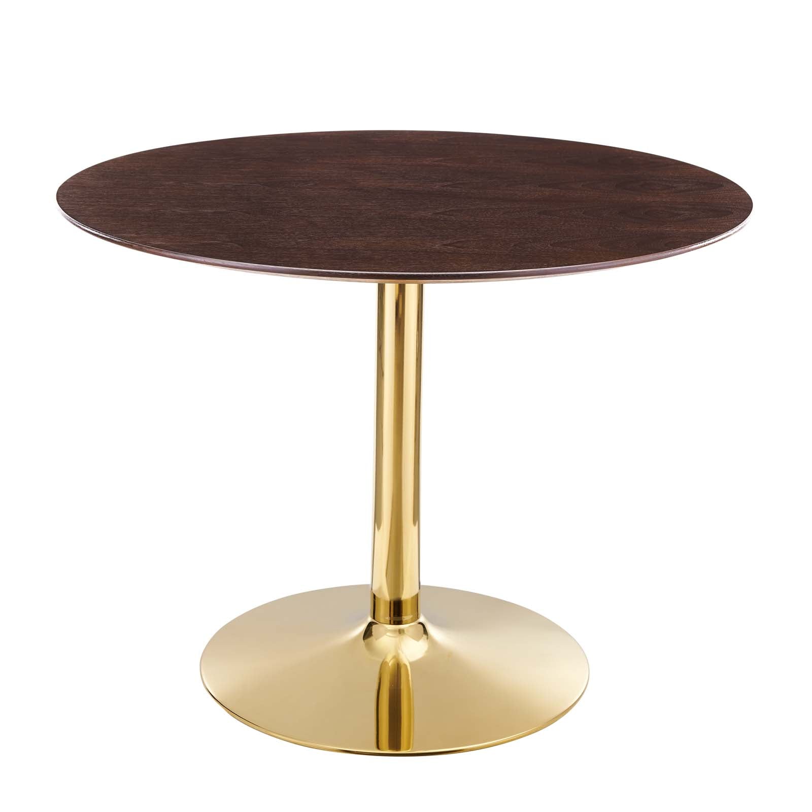 Modway Dining Tables - Verne 40" Dining Table Gold Cherry Walnut