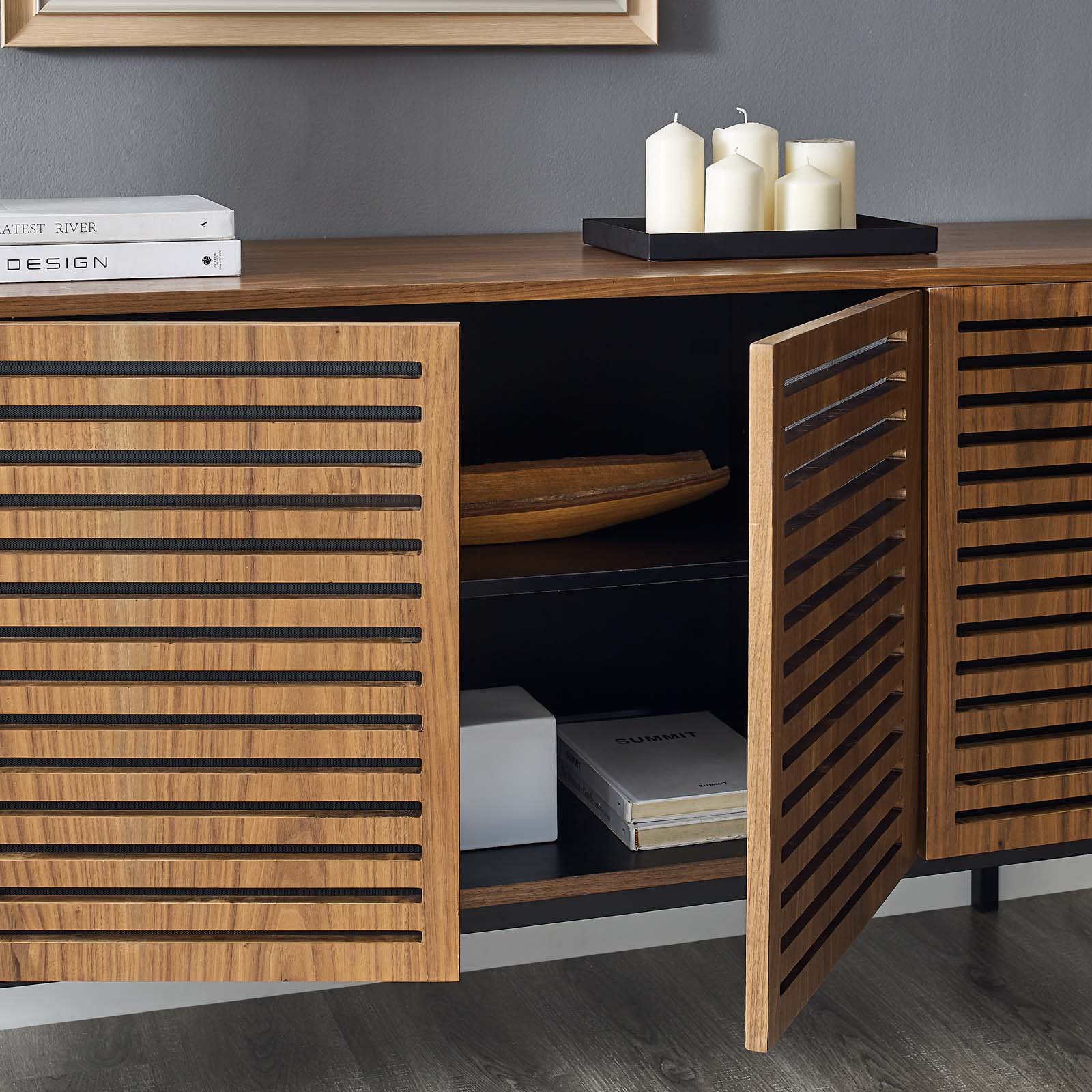 Modway TV & Media Units - Parker-73"-Tall-TV-Stand-Walnut