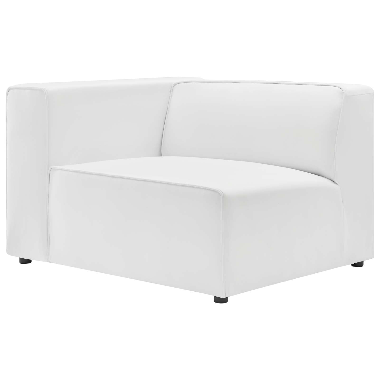 Modway Sectional Sofas - Mingle Vegan Leather 2-Piece Sectional Sofa Loveseat White