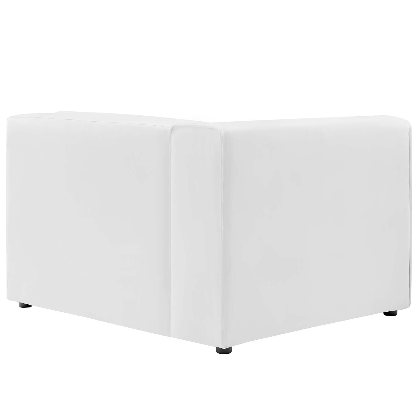 Modway Sectional Sofas - Mingle Vegan Leather 2-Piece Sectional Sofa Loveseat White