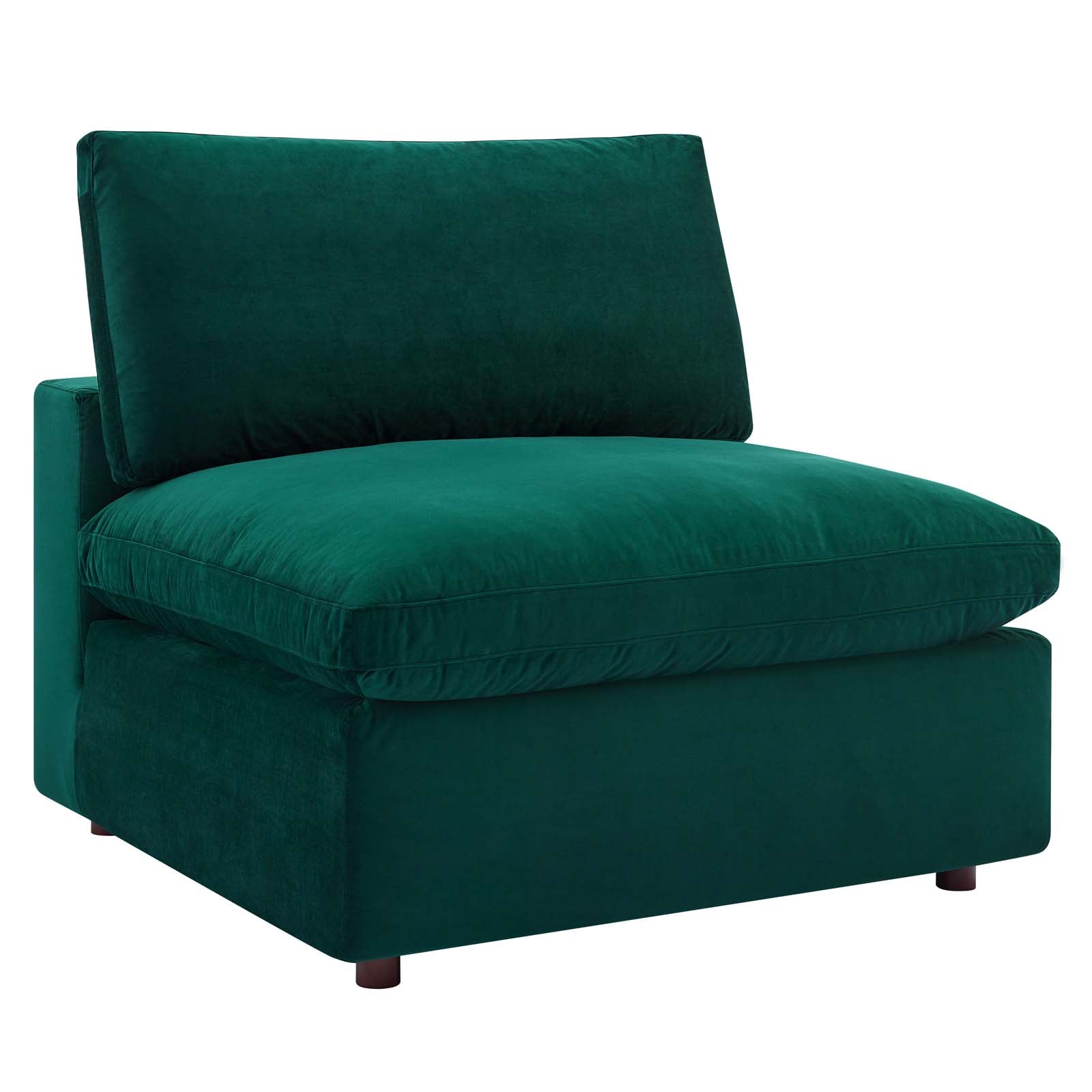 Modway Sofas & Couches - Commix Down Filled Overstuffed Performance Velvet 3-Seater Sofa Green