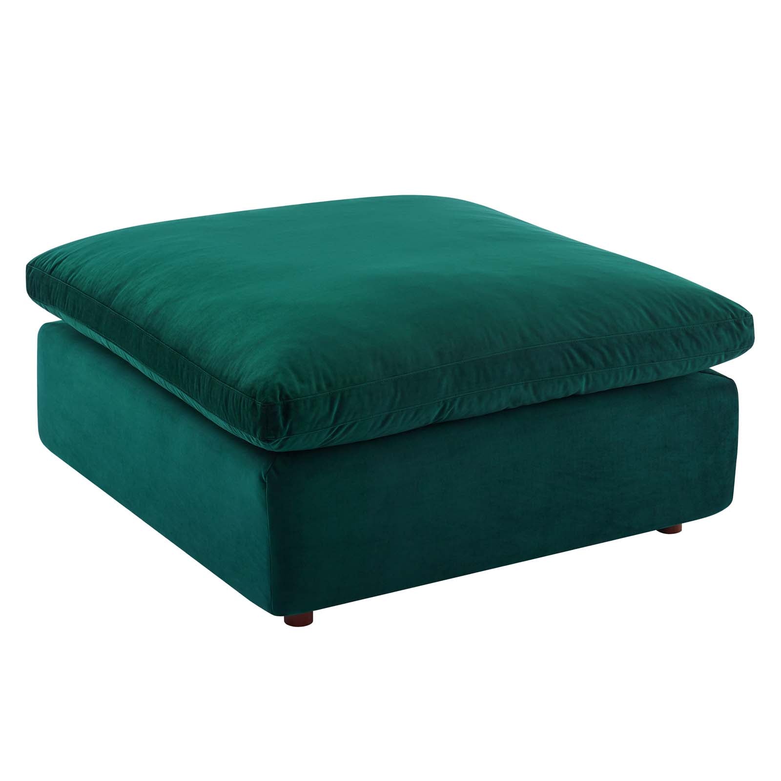 Modway Sectional Sofas - Commix Down Filled Overstuffed Performance Velvet 4 Piece Sectional Sofa Green