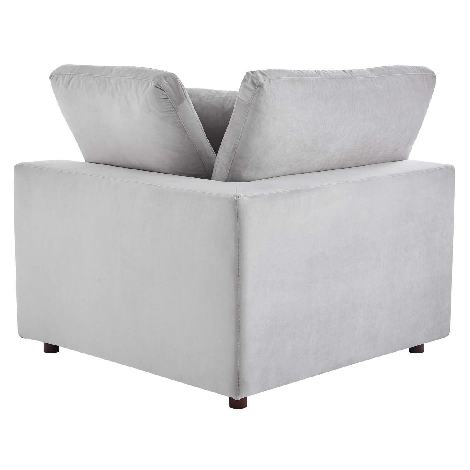 Modway Sofas & Couches - Commix Down Filled Overstuffed Performance Velvet 4-Seater Sofa Light Gray
