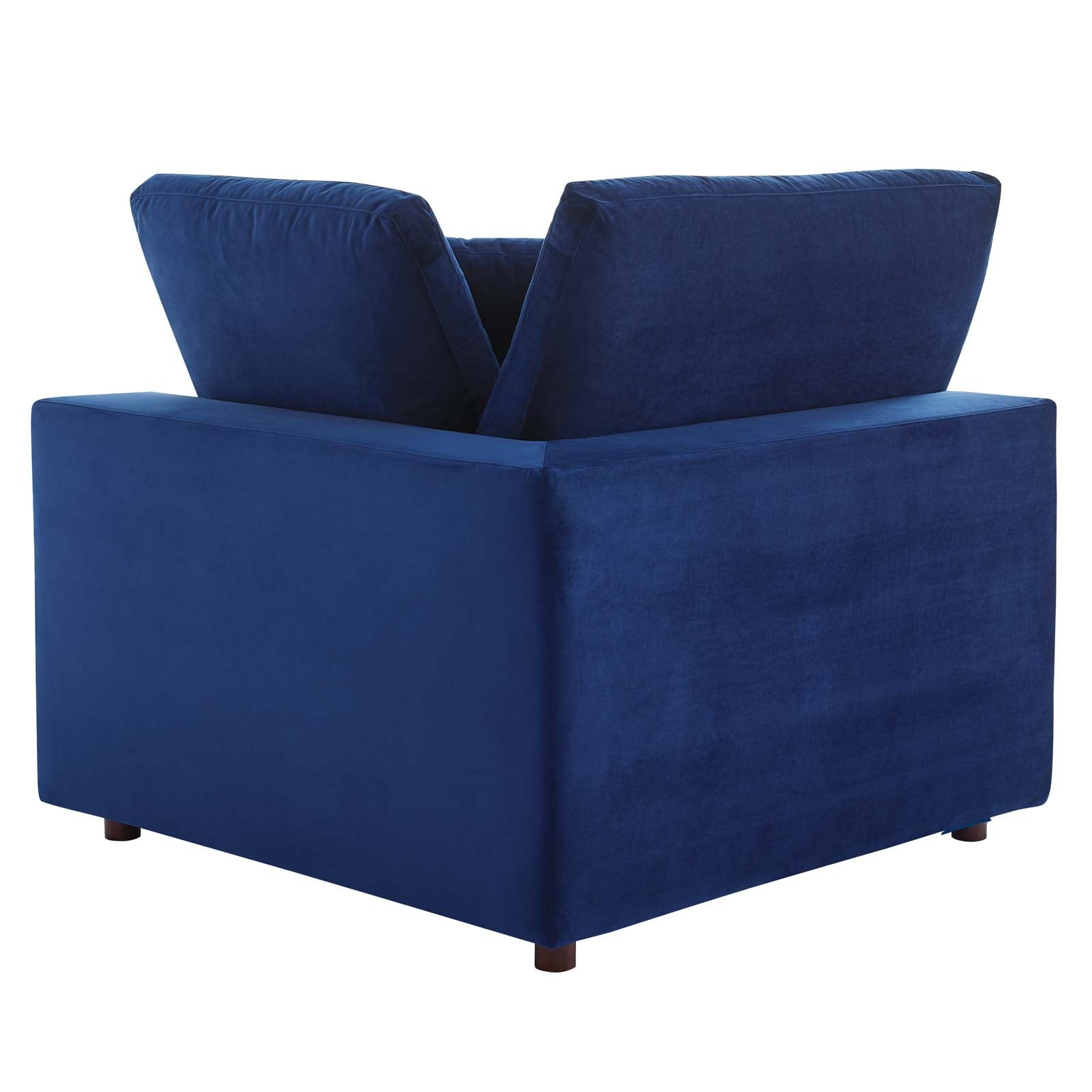 Modway Sofas & Couches - Commix Down Filled Overstuffed Performance Velvet 4-Seater Sofa Navy