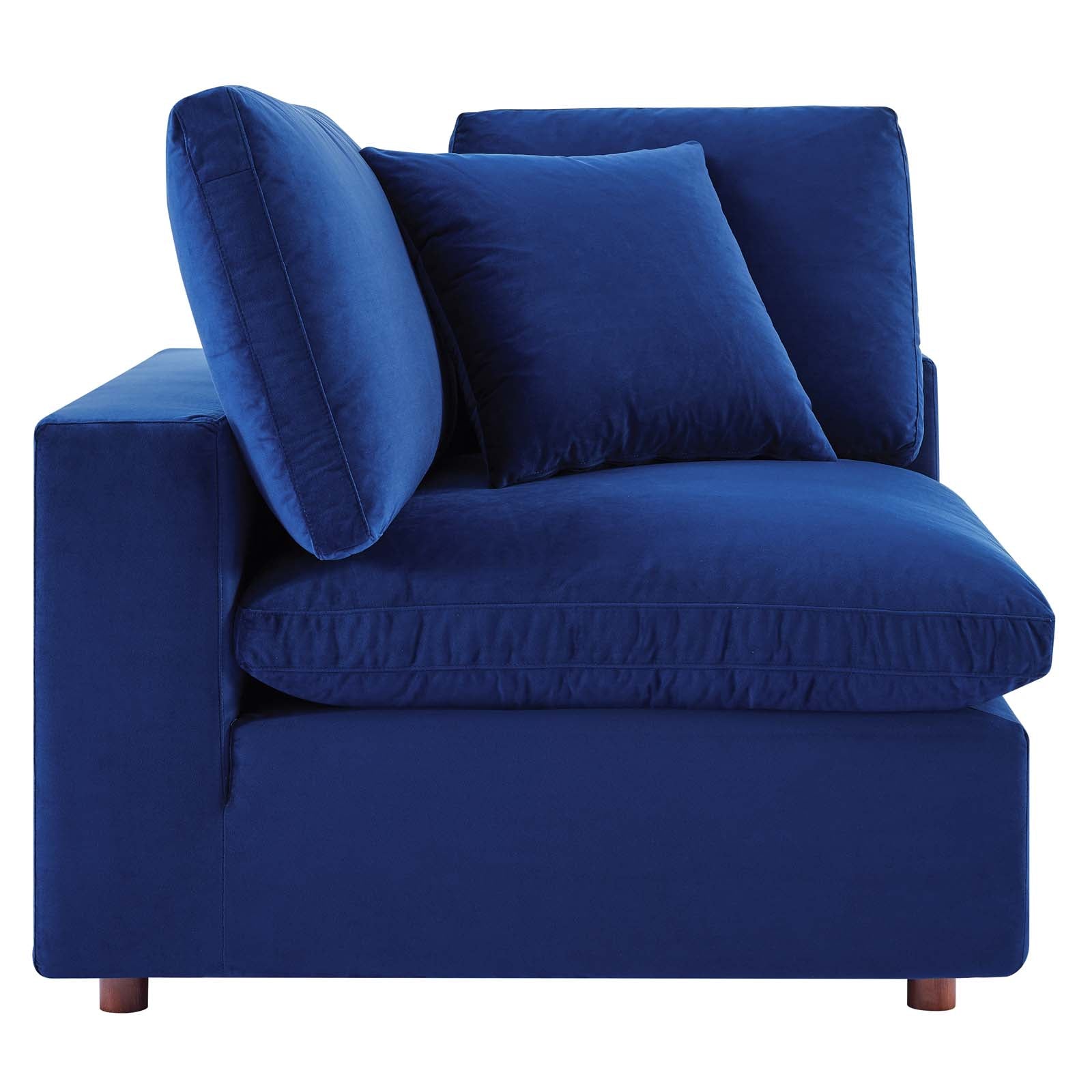 Modway Sofas & Couches - Commix Down Filled Overstuffed Performance Velvet 4-Seater Sofa Navy
