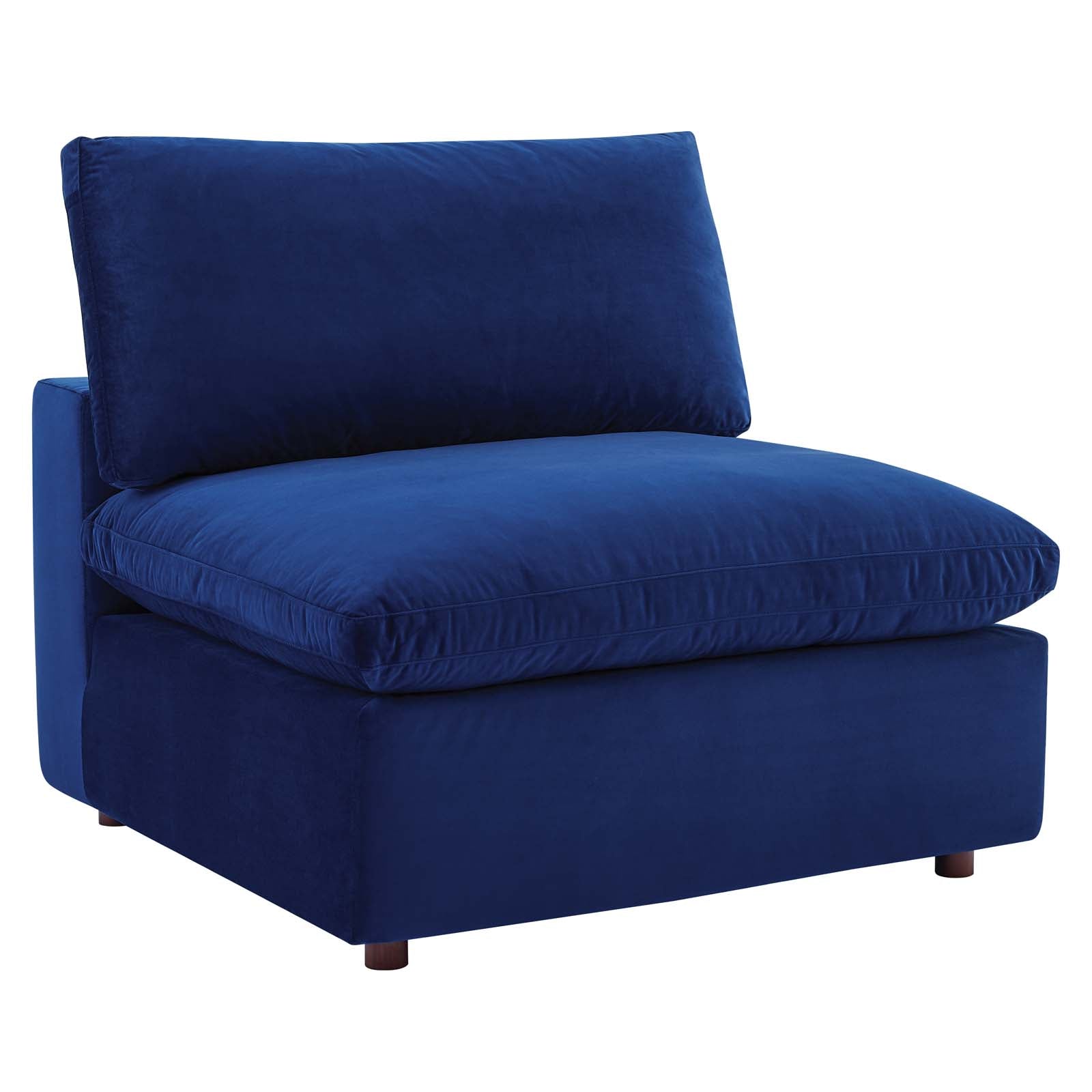 Modway Sofas & Couches - Commix Down Filled Overstuffed Performance Velvet 4-Seater Sofa Navy