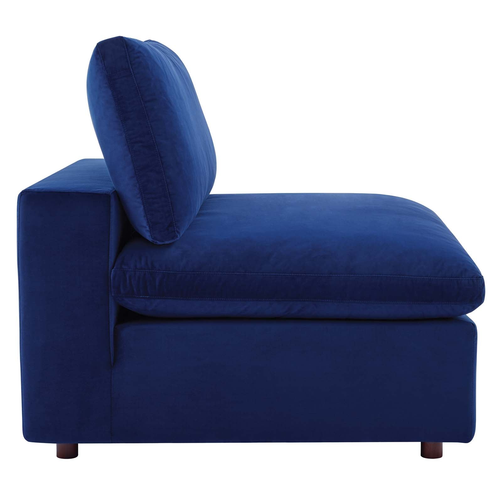 Modway Sofas & Couches - Commix Down Filled Overstuffed Performance Velvet 4-Seater Sofa Navy