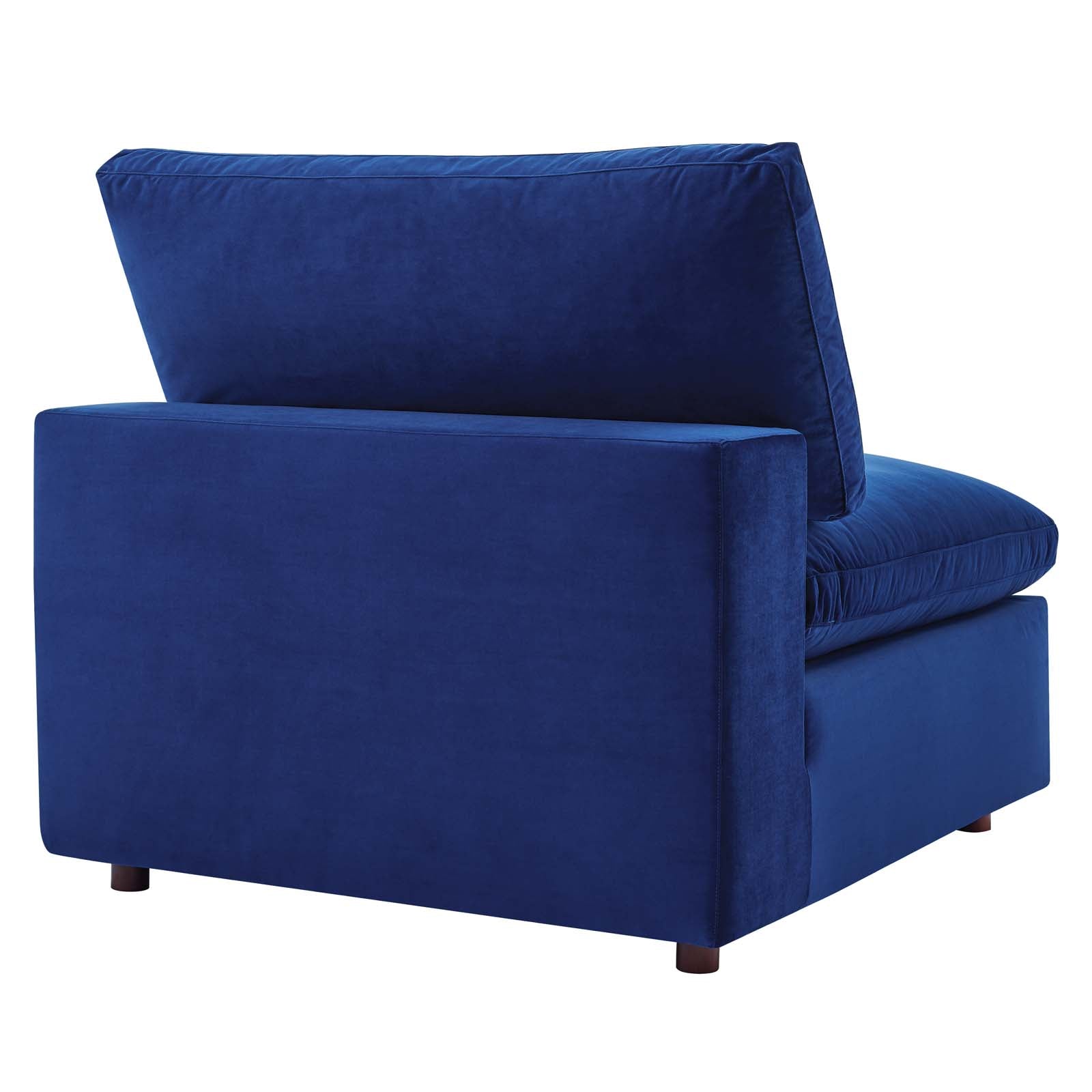 Modway Sofas & Couches - Commix Down Filled Overstuffed Performance Velvet 4-Seater Sofa Navy