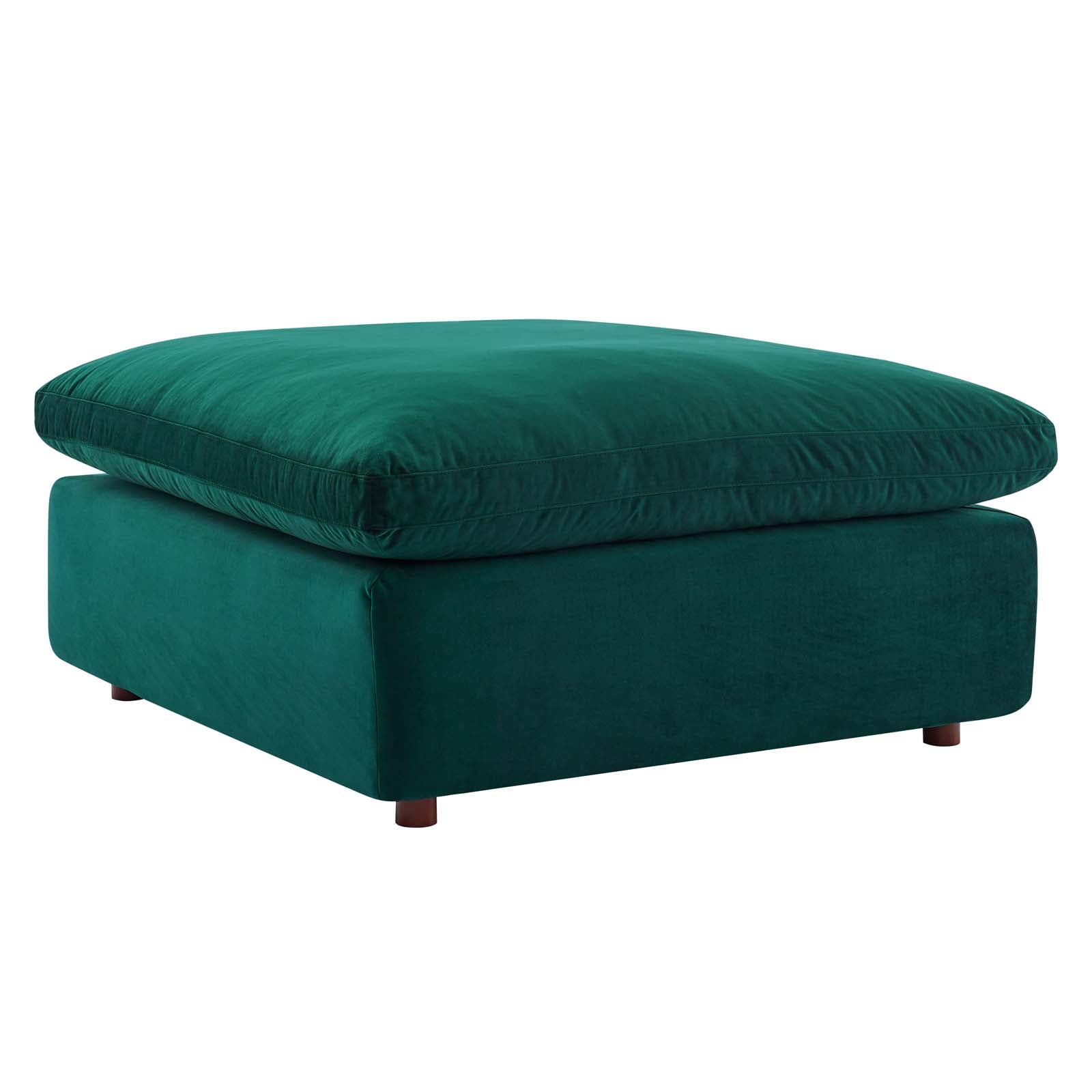 Modway Sectional Sofas - Commix Overstuffed Performance Velvet 6-Piece Sectional Sofa Green