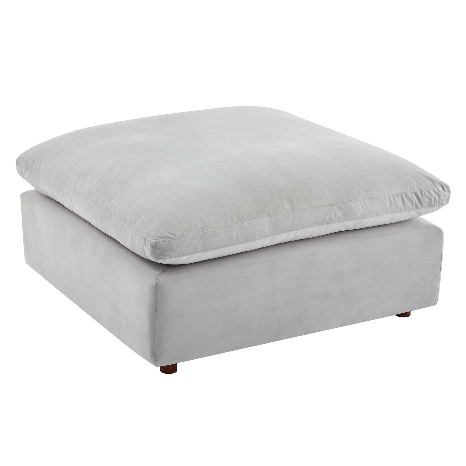 Modway Sectional Sofas - Commix Down Filled Overstuffed Performance Velvet 7 Piece Sectional Sofa Light Gray