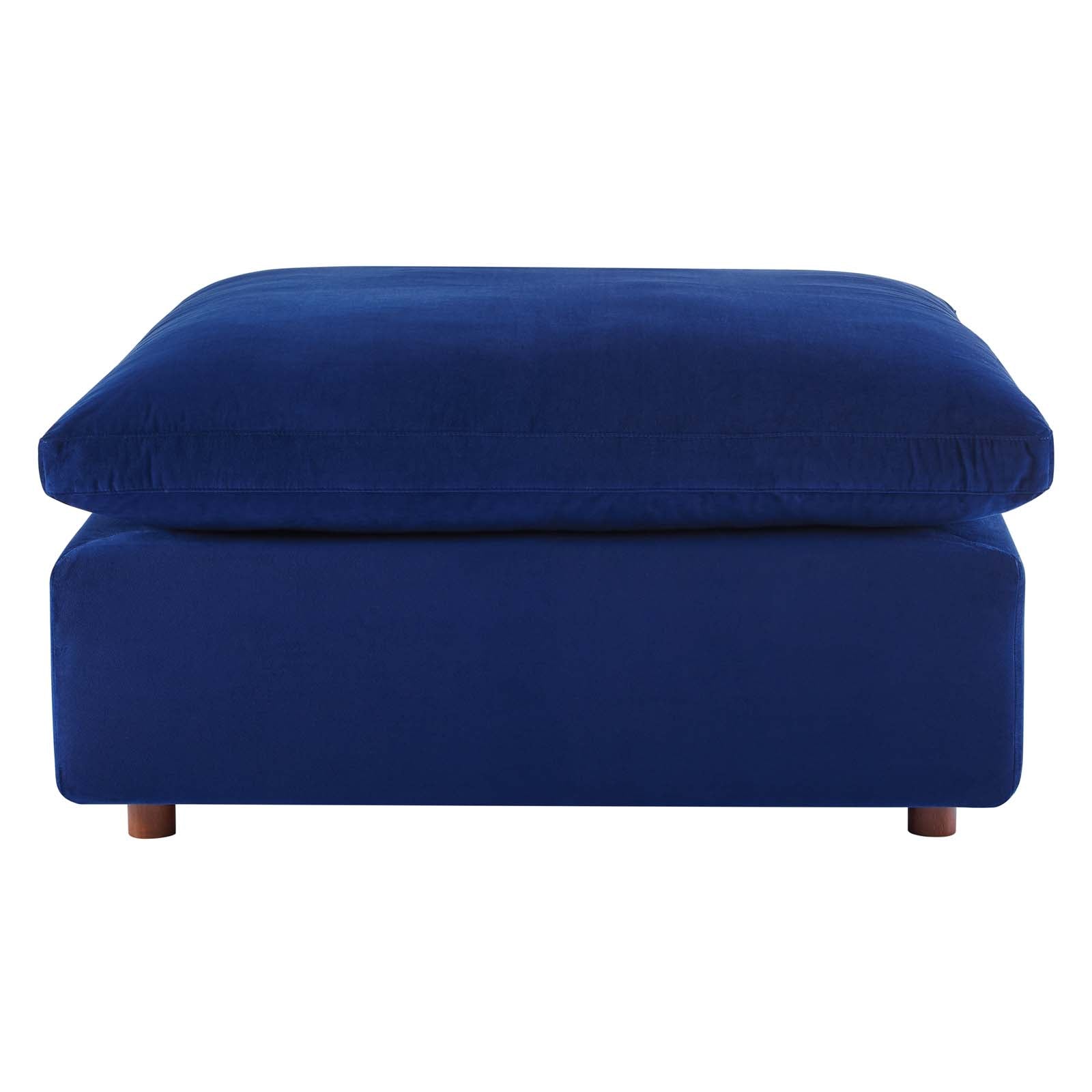 Modway Sectional Sofas - Commix Down Filled Overstuffed Performance Velvet 7-Piece Sectional Sofa Navy