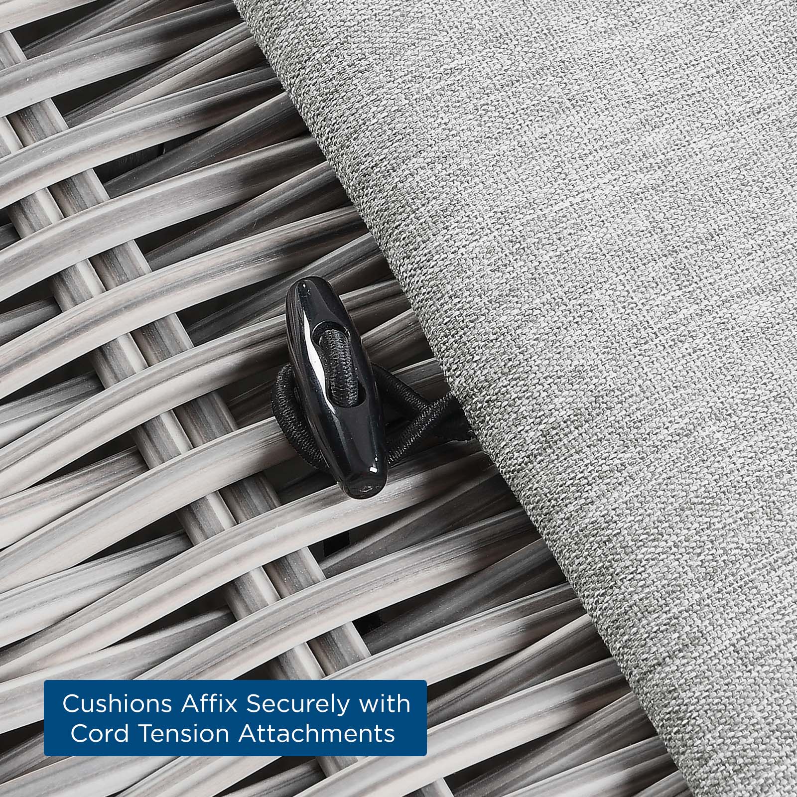 Modway Outdoor Chairs - Conway Outdoor Patio Wicker Rattan Corner Chair Light Gray