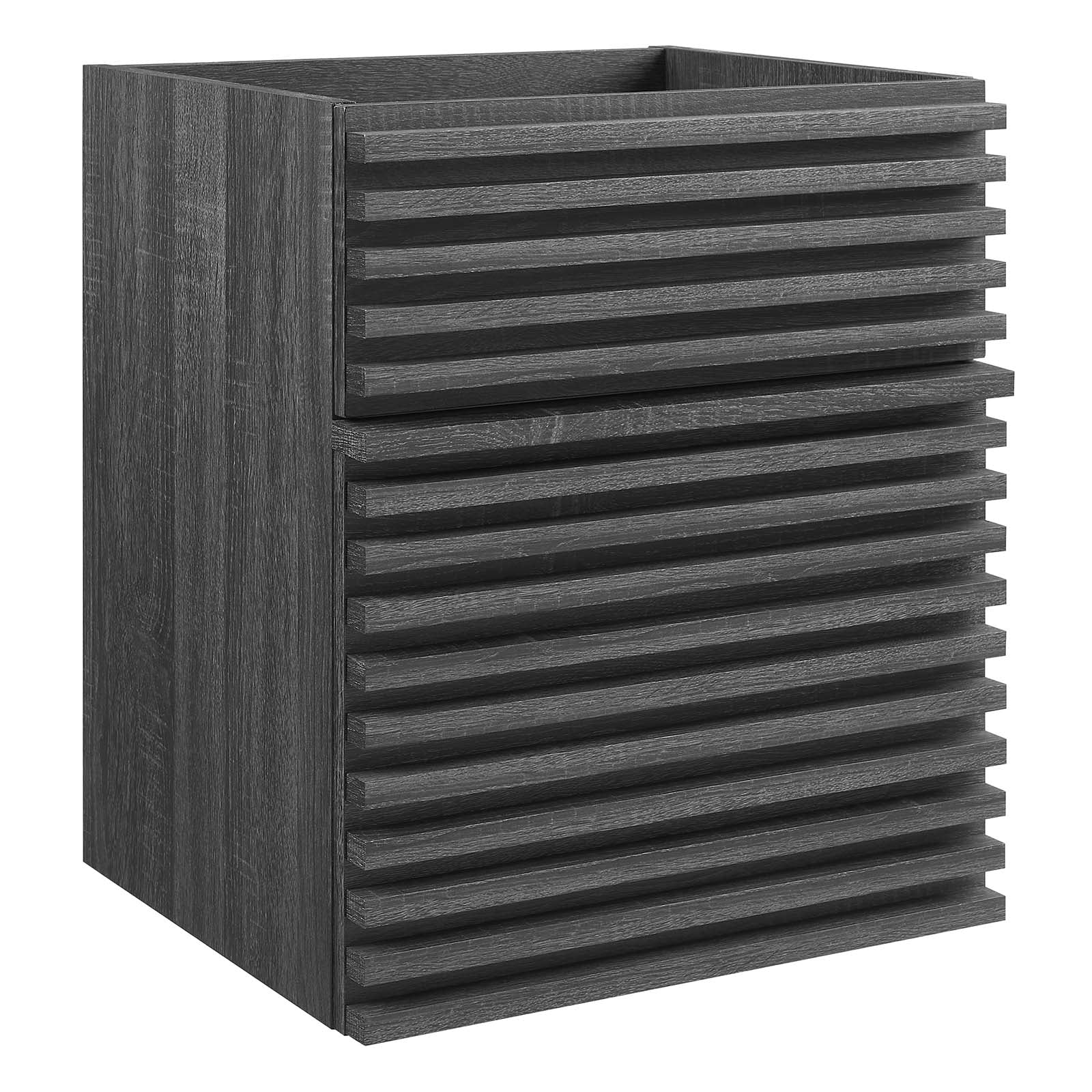 Modway Bathroom Vanity - Render 18" Wall-Mount Bathroom Vanity Cabinet Charcoal