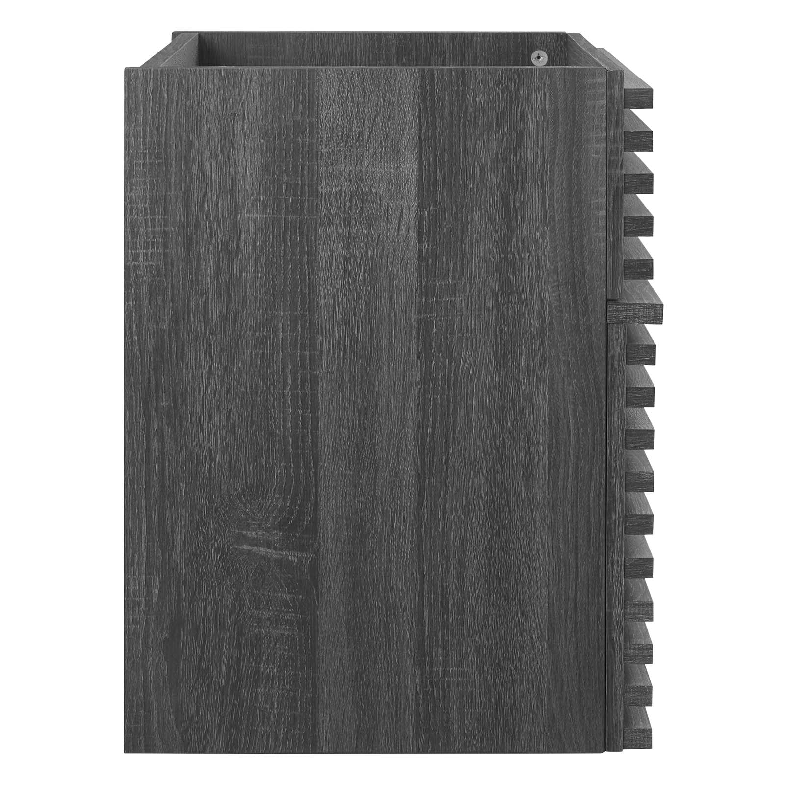 Modway Bathroom Vanity - Render 18" Wall-Mount Bathroom Vanity Cabinet Charcoal