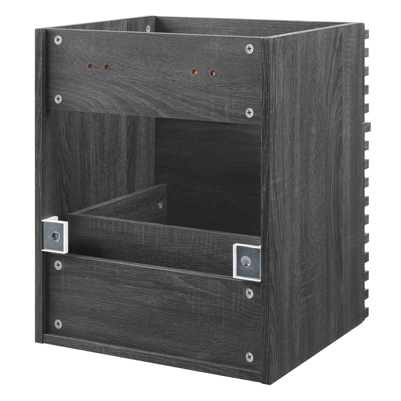 Modway Bathroom Vanity - Render 18" Wall-Mount Bathroom Vanity Cabinet Charcoal