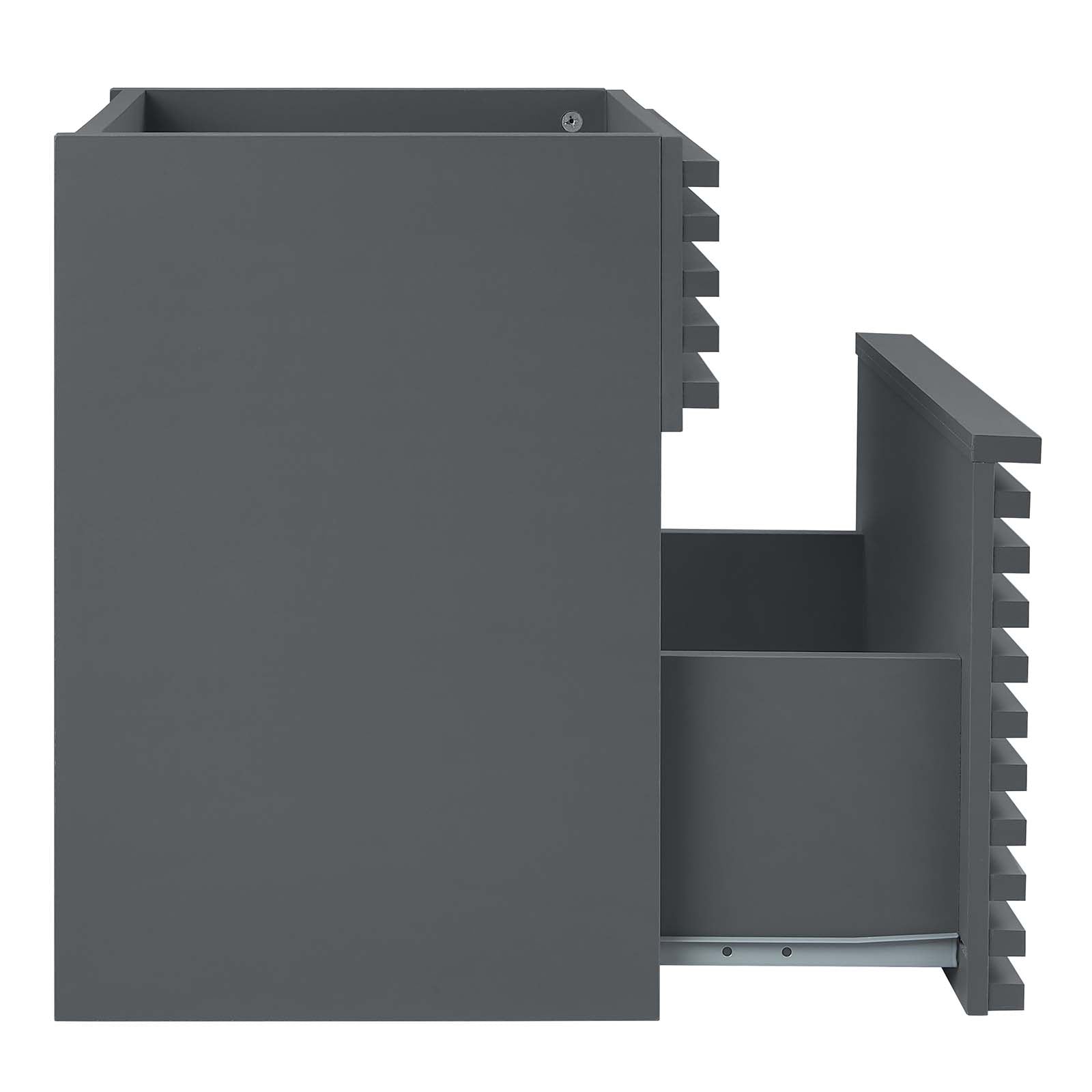 Modway Bathroom Vanity - Render 18" Wall-Mount Bathroom Vanity Cabinet Gray