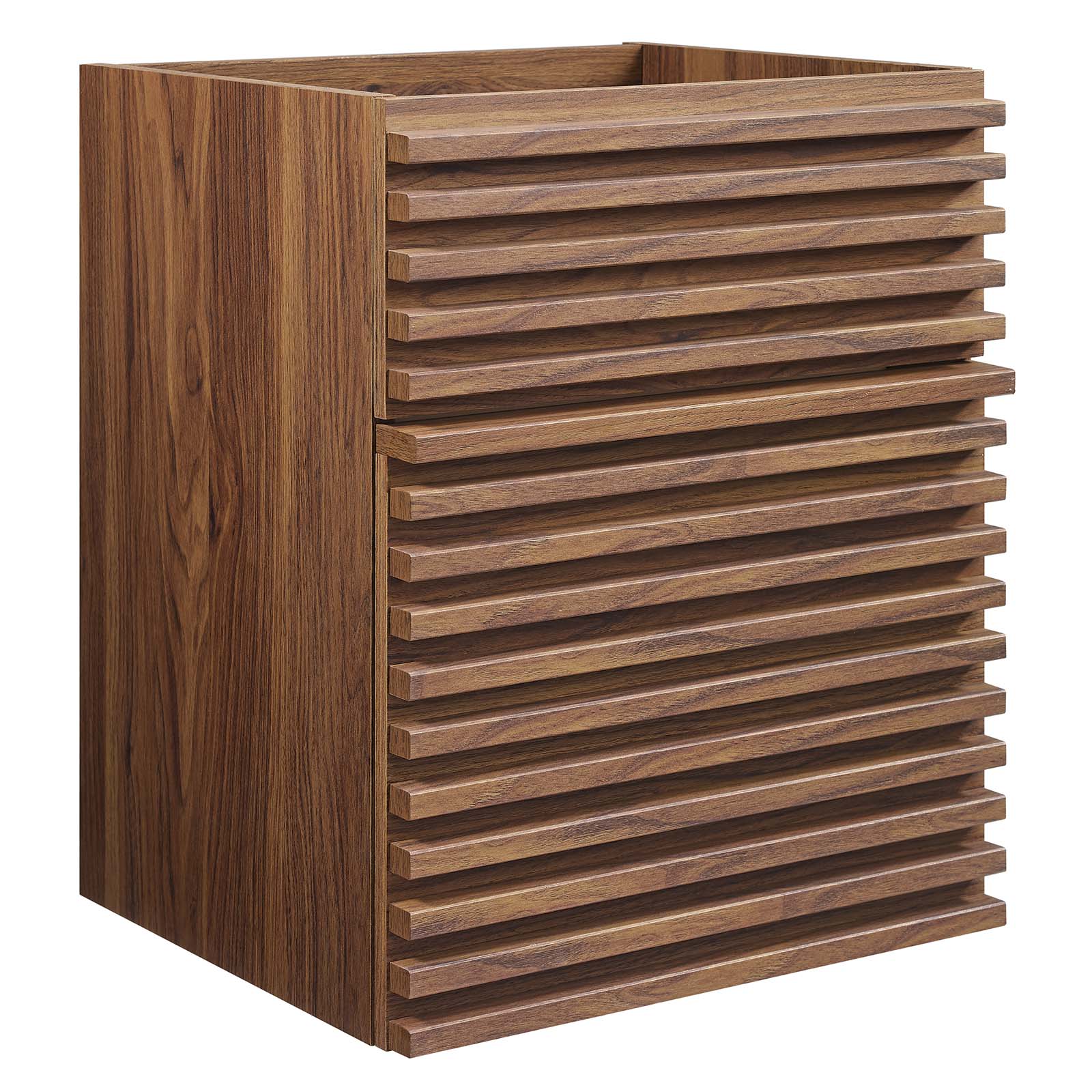 Modway Bathroom Vanity - Render-18"-Wall-Mount-Bathroom-Vanity-Cabinet-(Sink-Basin-Not-Included)-Walnut